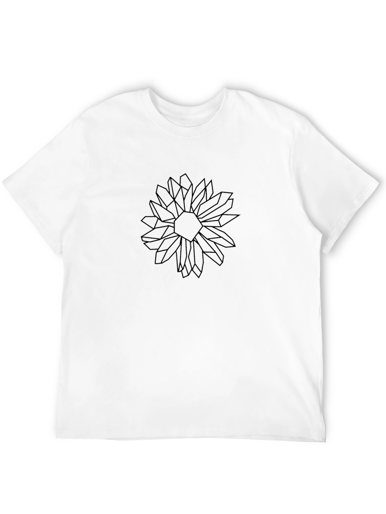 Geometric Flower T-Shirt - Modern Minimalist Design