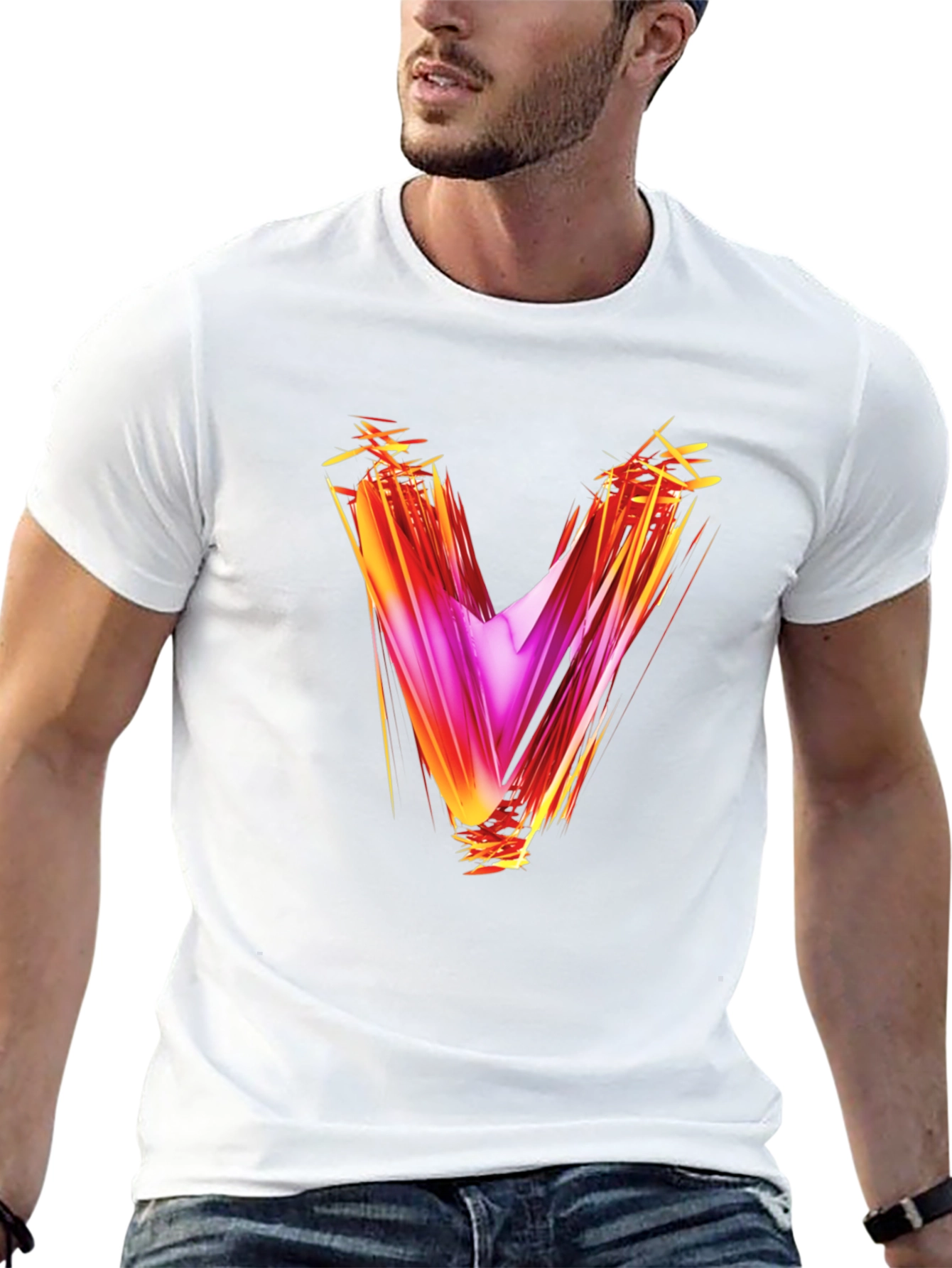 Abstract V Graphic T-Shirt