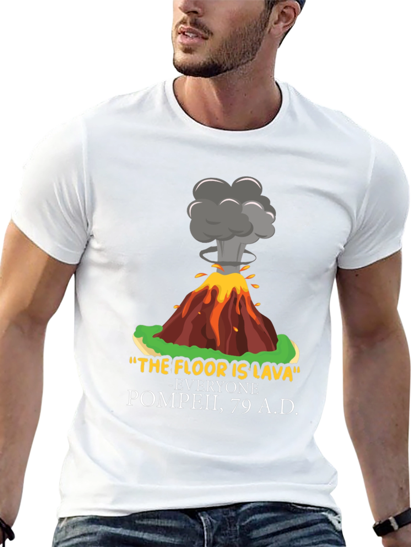 The Floor is Lava Pompeii Funny Graphic Tee