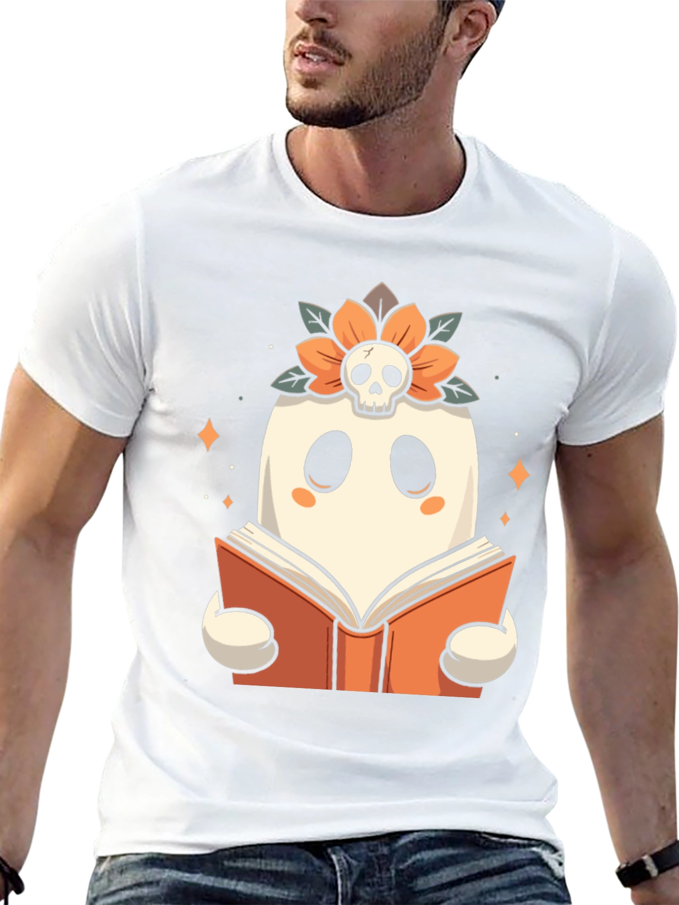 Ghost Reader T-Shirt: Spooky Season Style