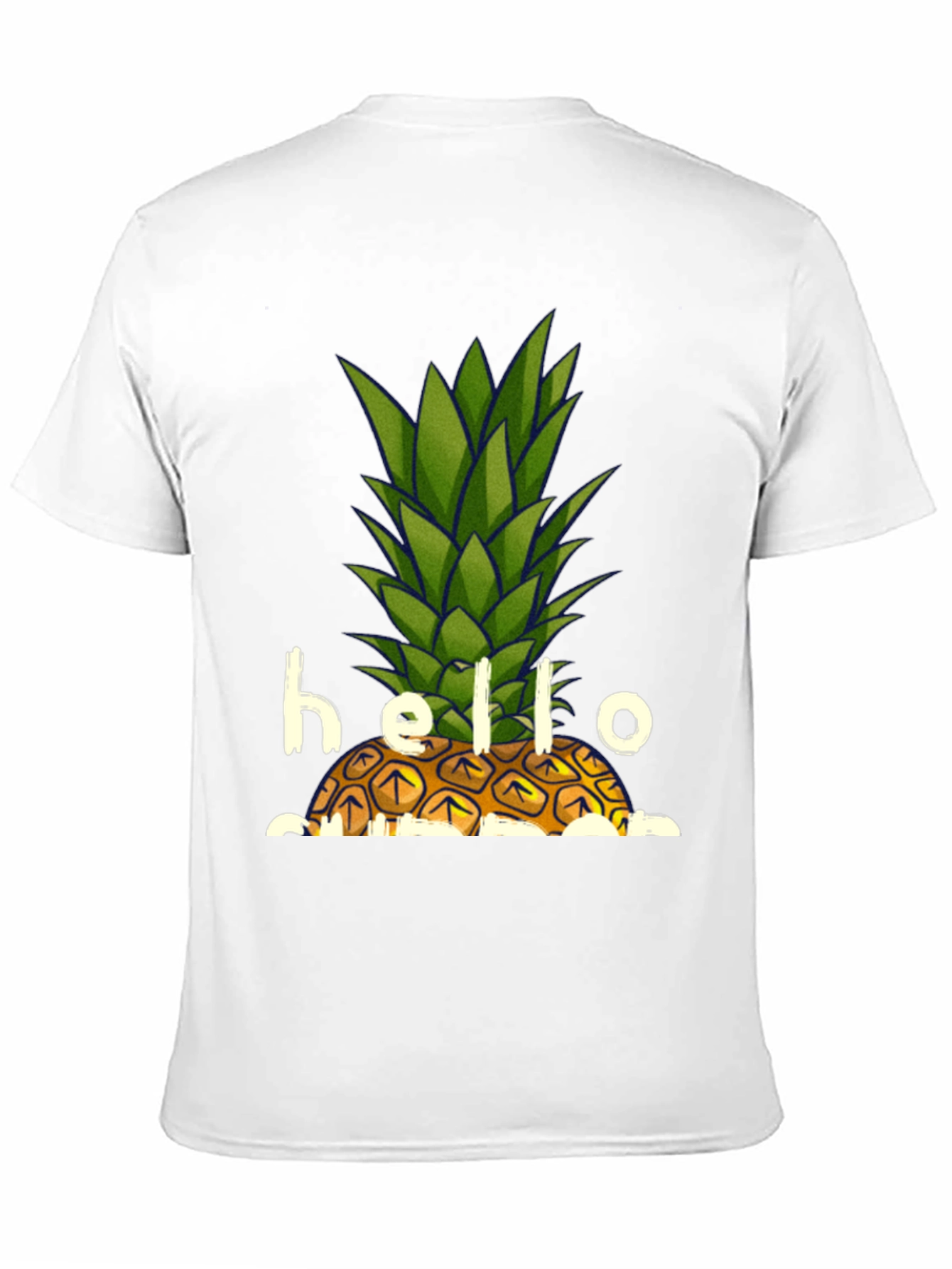 Hello Summer Pineapple Graphic T-Shirt