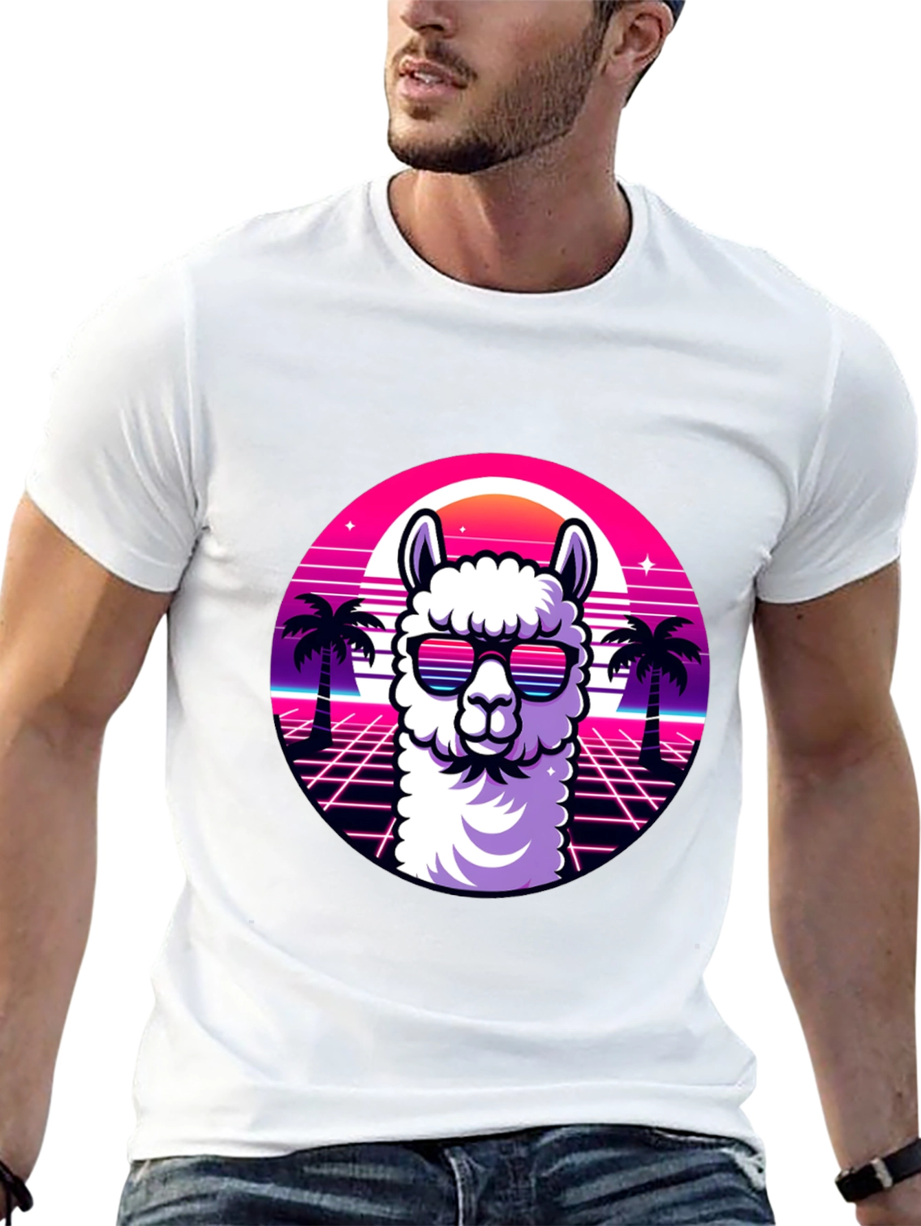 Retro Llama T-Shirt: Cool Animal Graphic Tee