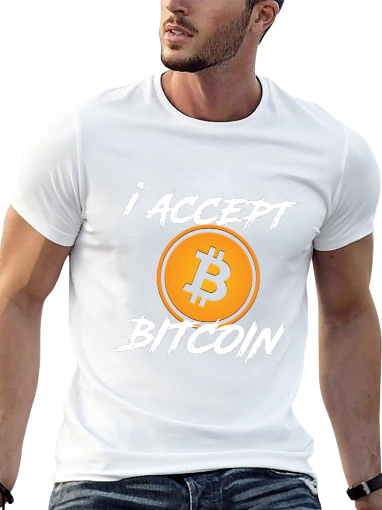I Accept Bitcoin Graphic Tee - Crypto Currency T-Shirt