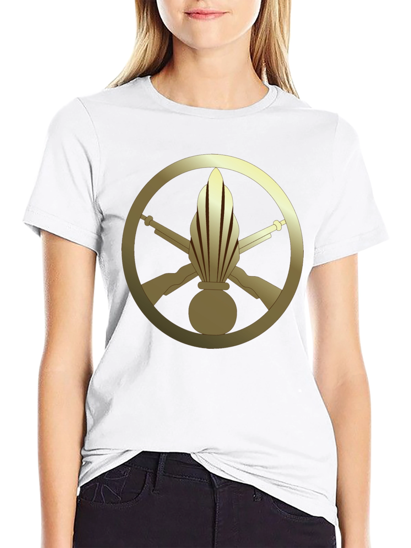 Gendarmerie Symbol Tee - Black Cotton