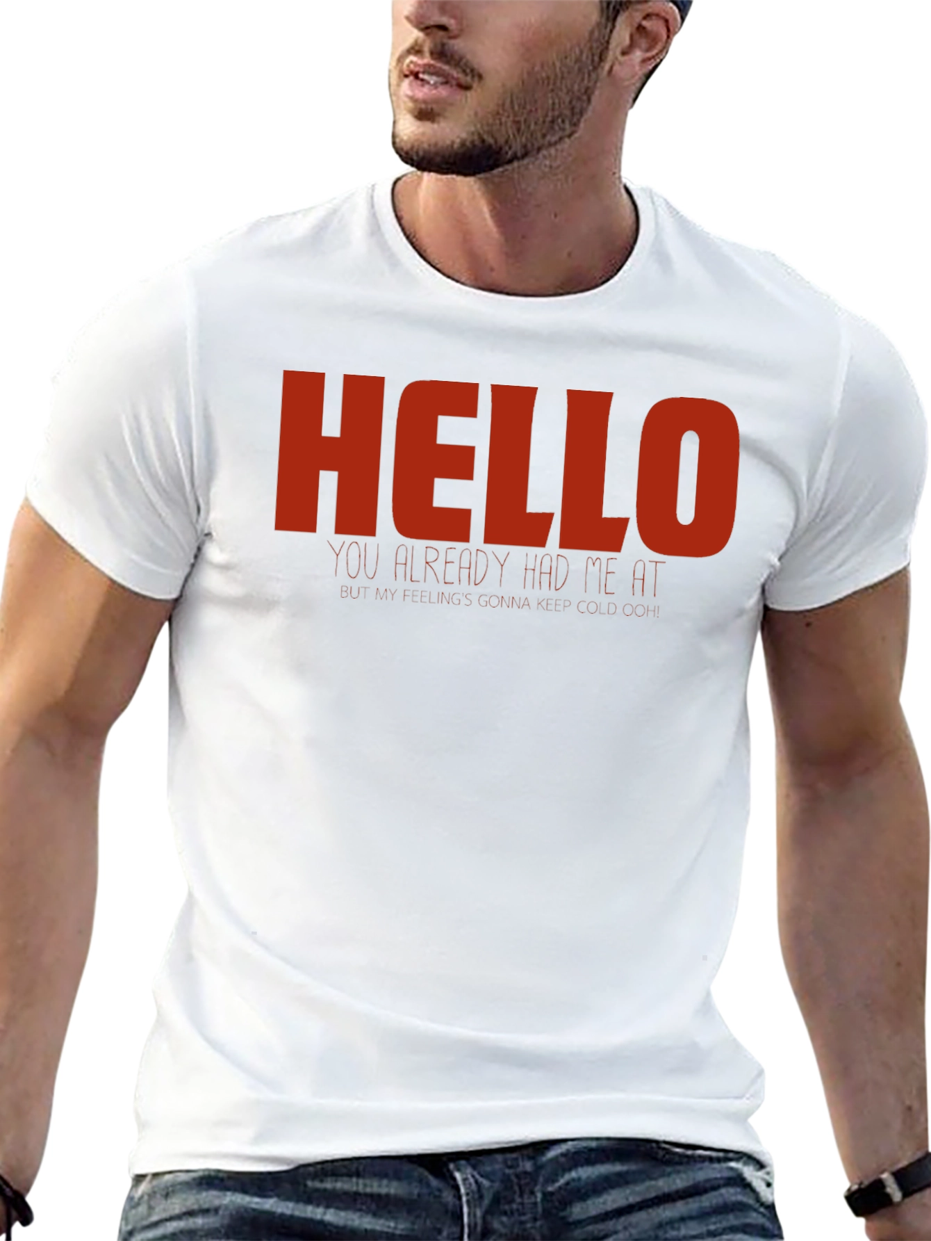 Hello T-Shirt - Novelty Graphic Tee - Casual Wear