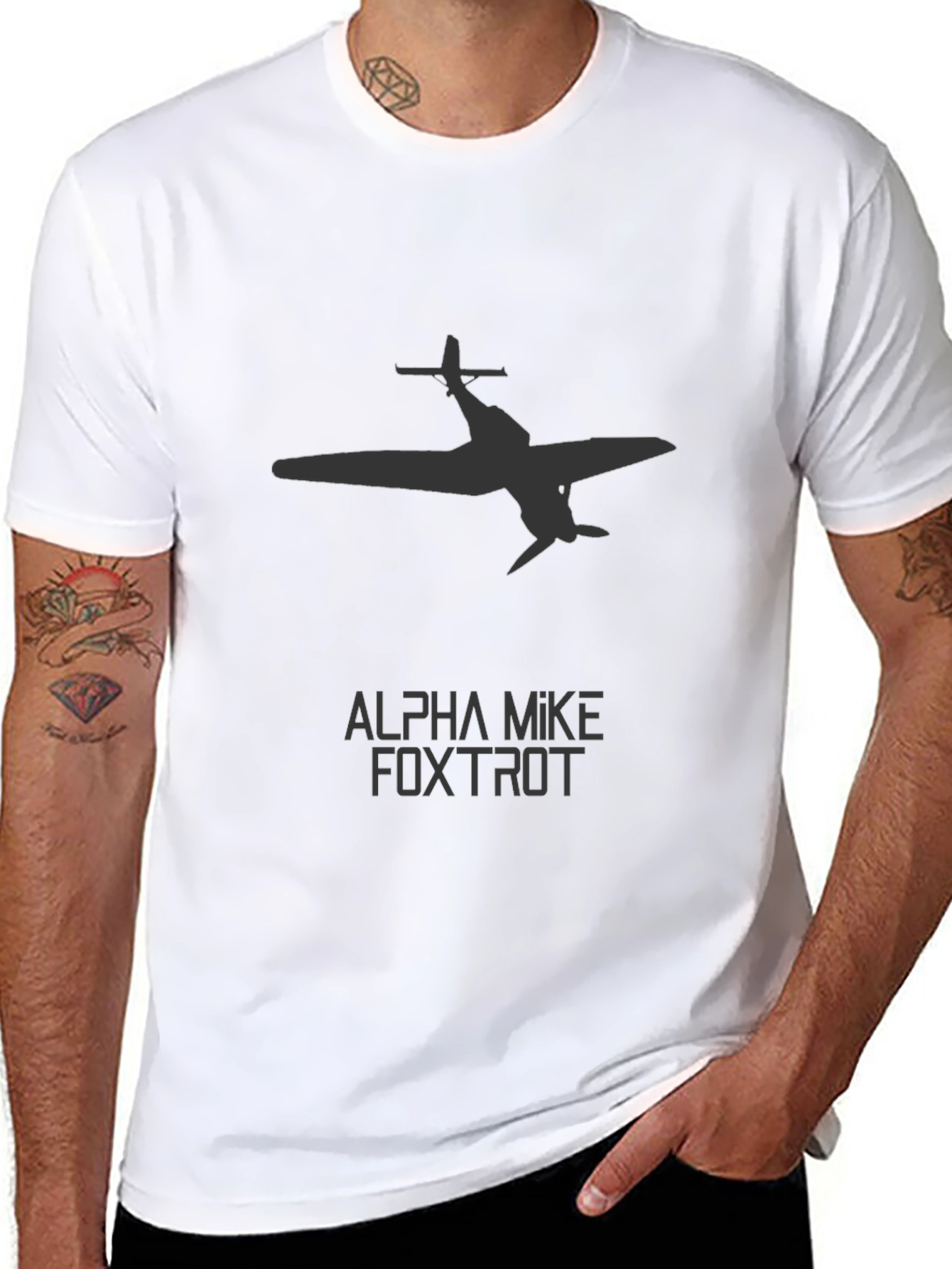 Alpha Mike Foxtrot Airplane Graphic Tee