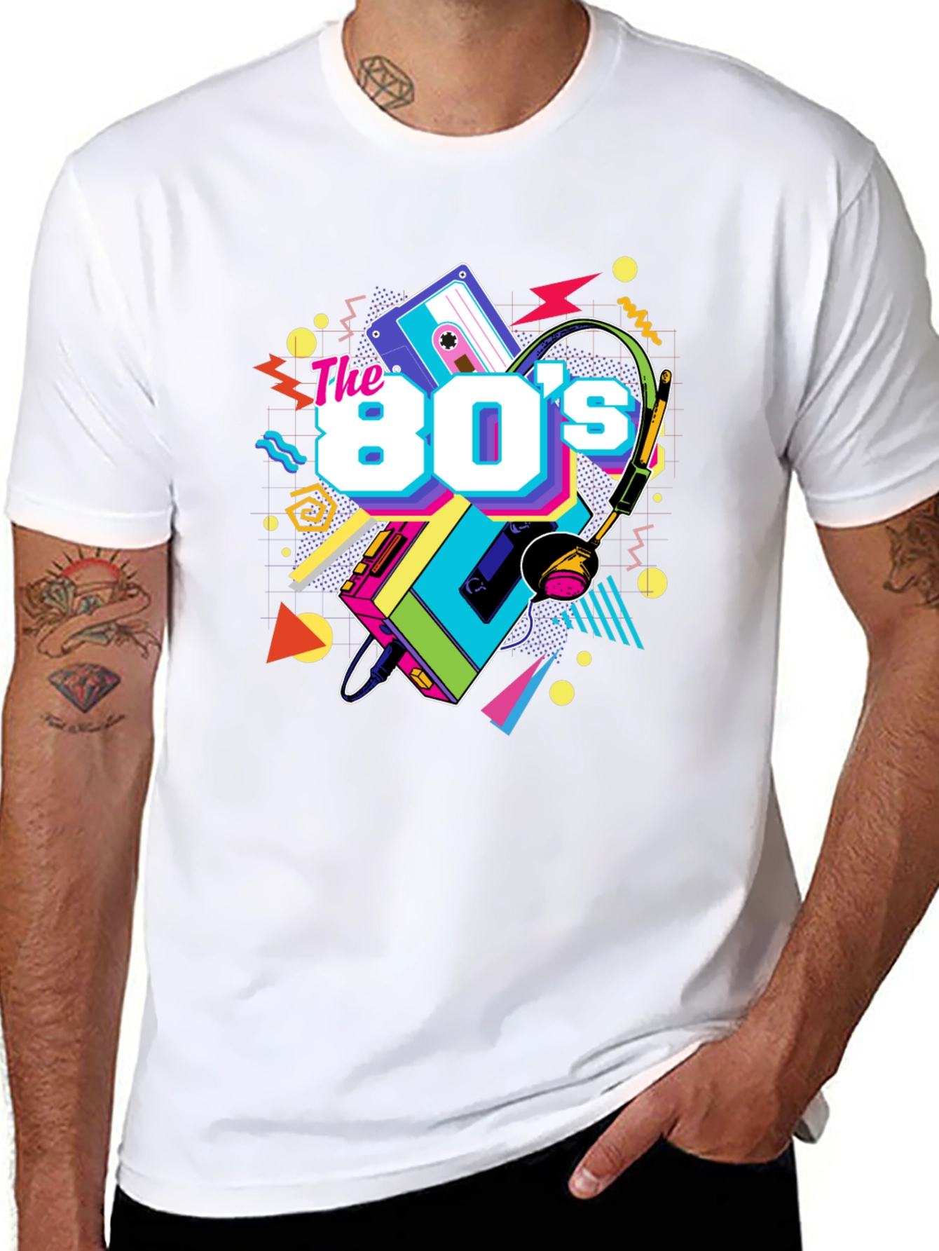 The 80s Retro T-Shirt - Black Graphic Tee
