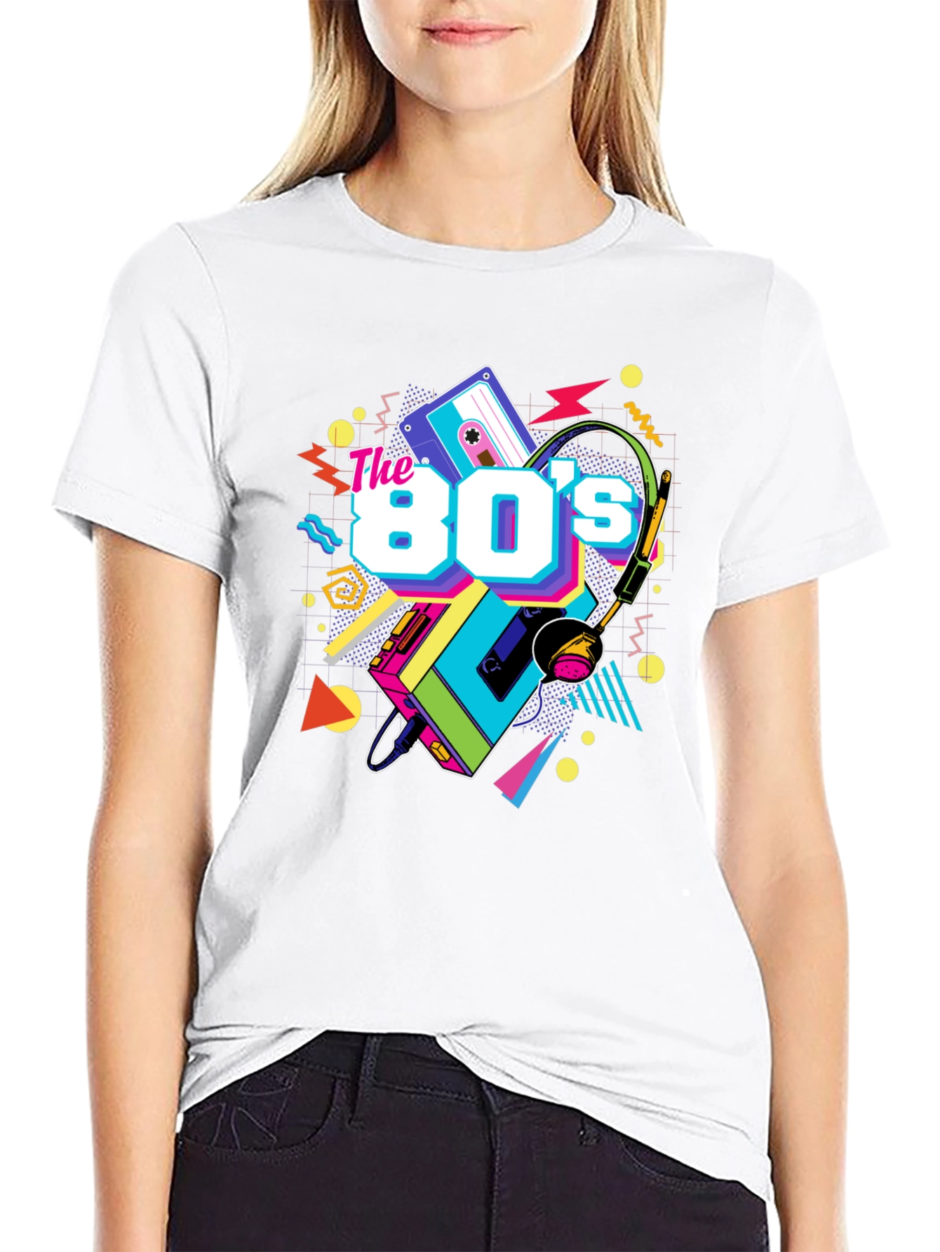 The 80s Retro T-Shirt - Black Graphic Tee