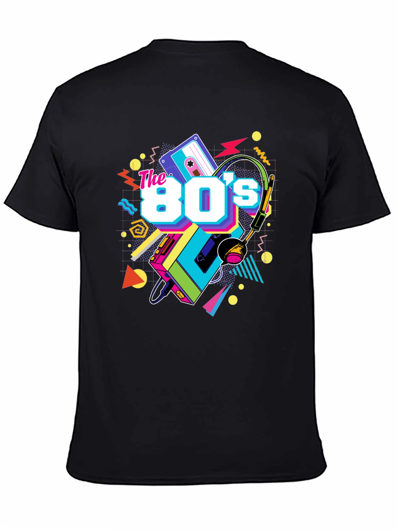 The 80s Retro T-Shirt - Black Graphic Tee