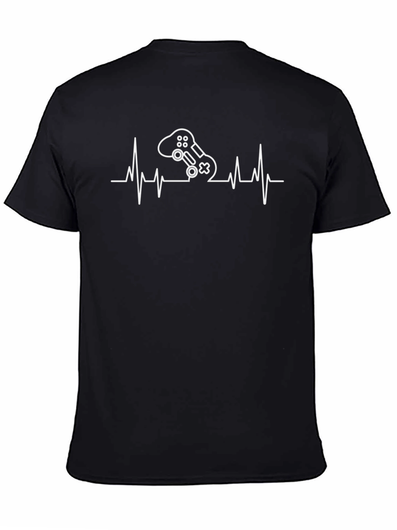 Gamer Heartbeat Graphic Tee - Black