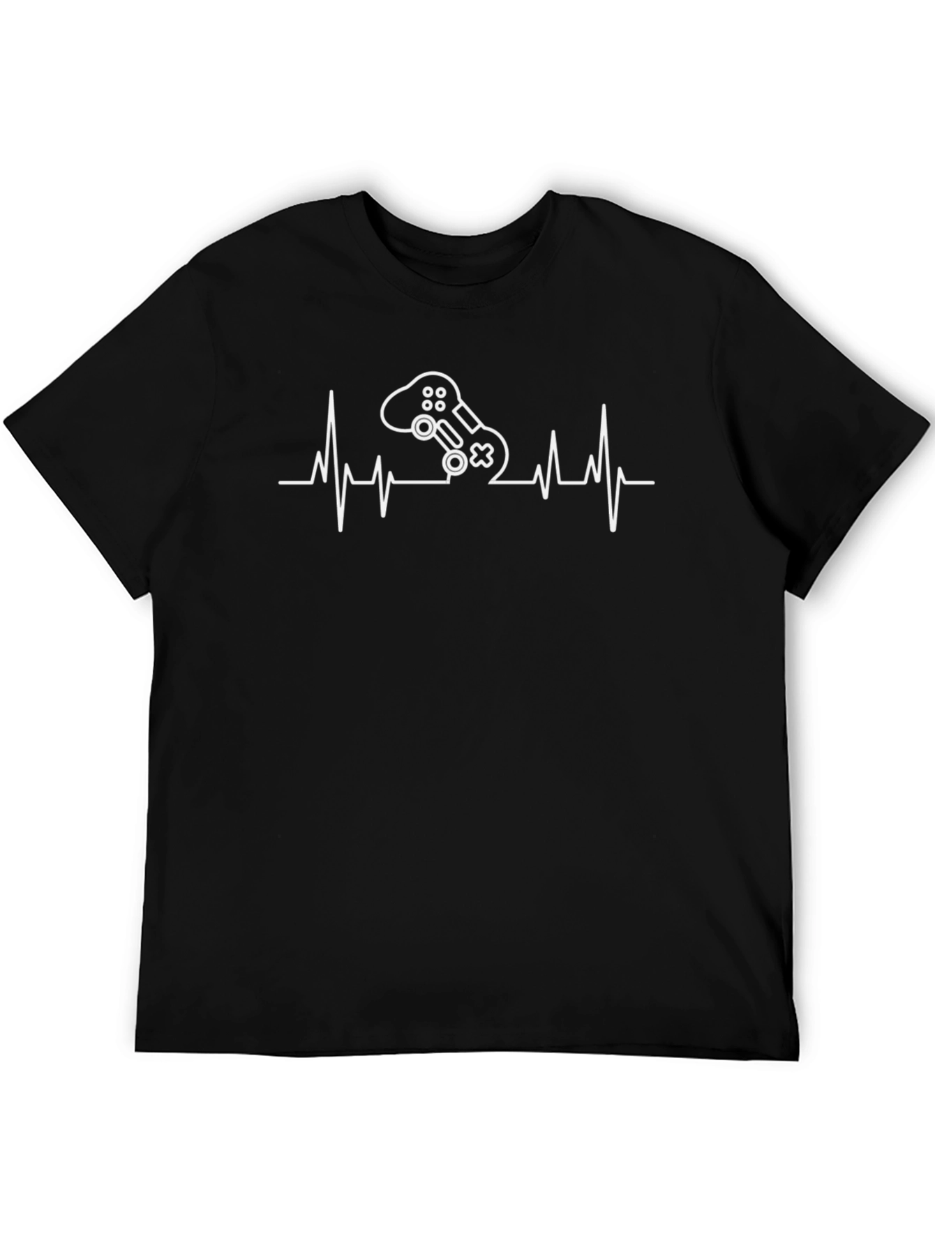 Gamer Heartbeat Graphic Tee - Black