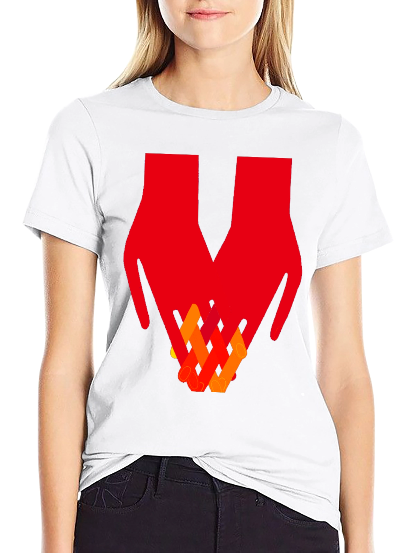 Abstract Hands Graphic Tee - Artistic Unisex T-Shirt