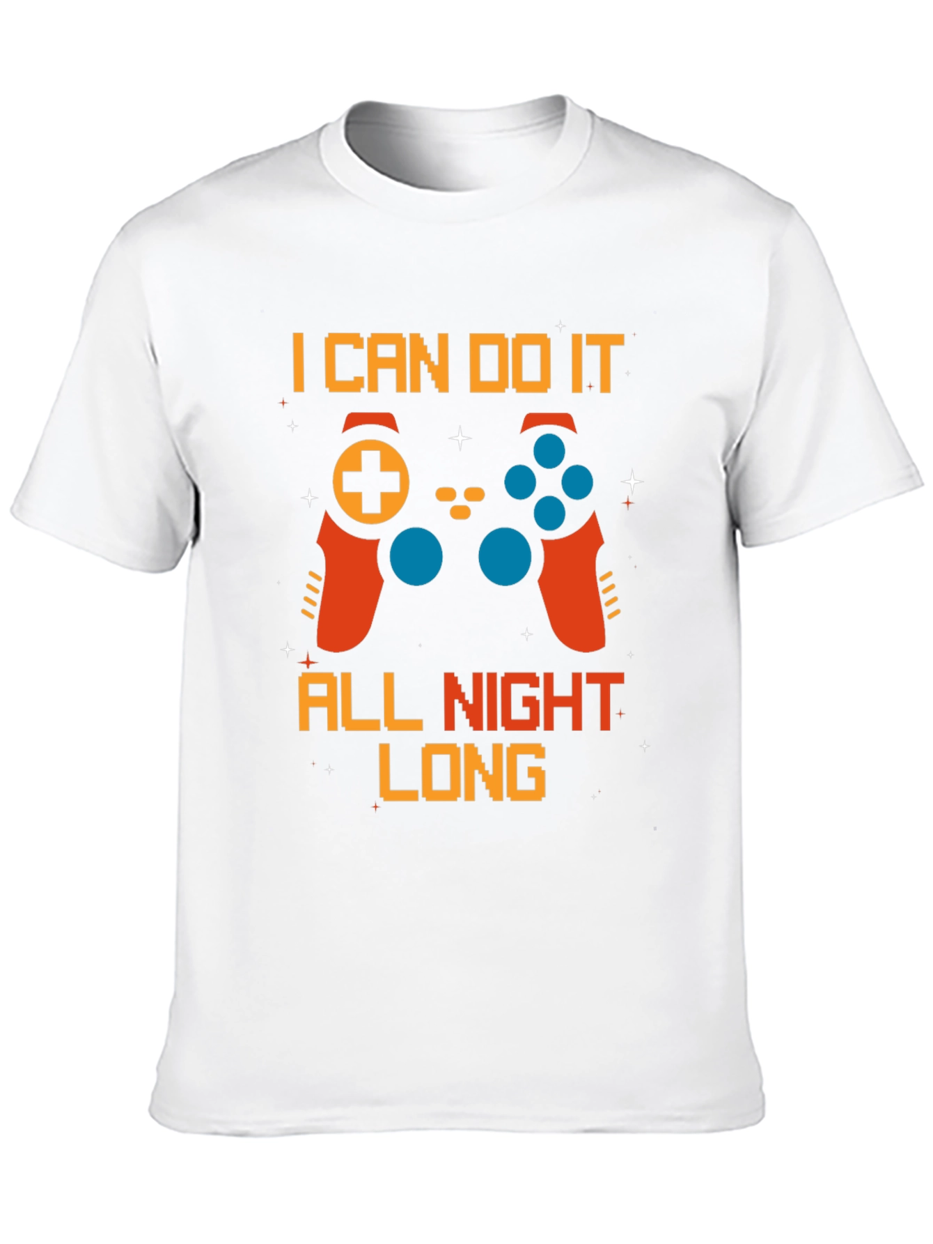 Gamer All Night Long Black T-Shirt