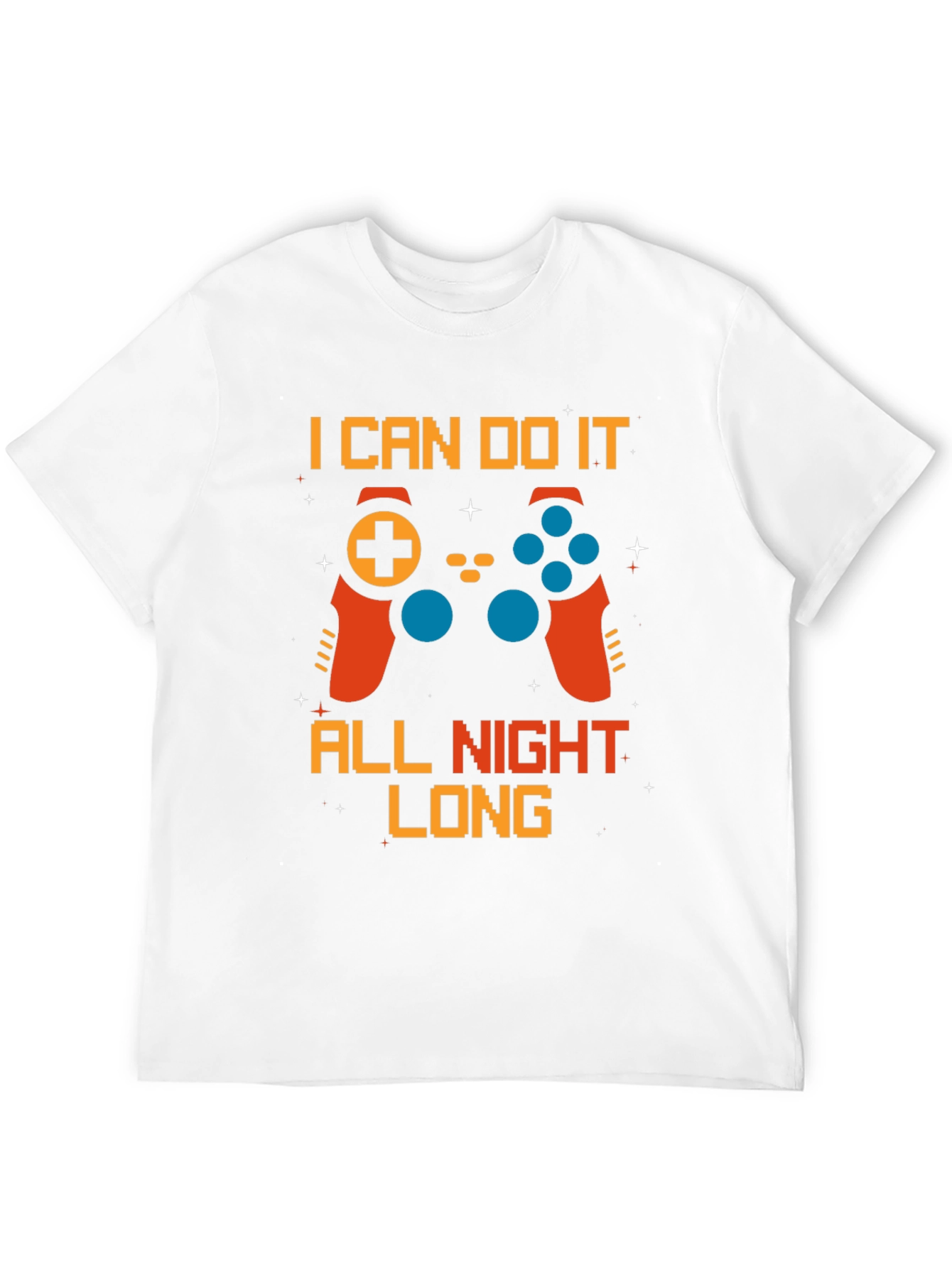 Gamer All Night Long Black T-Shirt