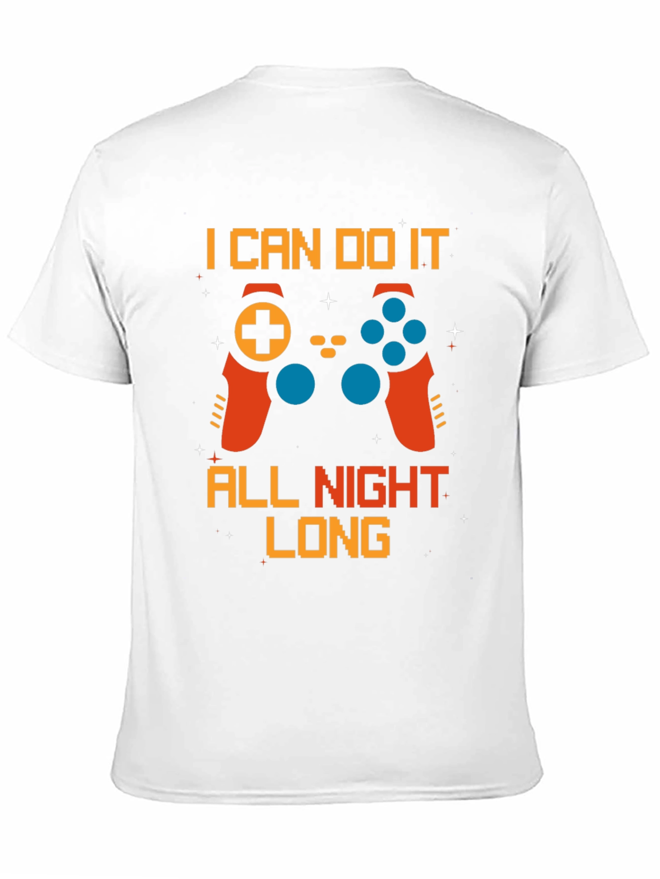 Gamer All Night Long Black T-Shirt