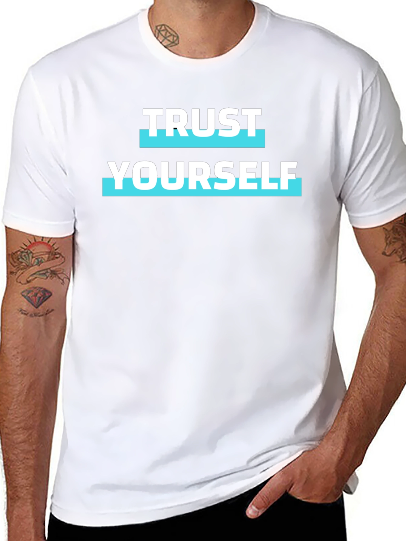 Trust Yourself Graphic Tee - Motivational Black T-Shirt