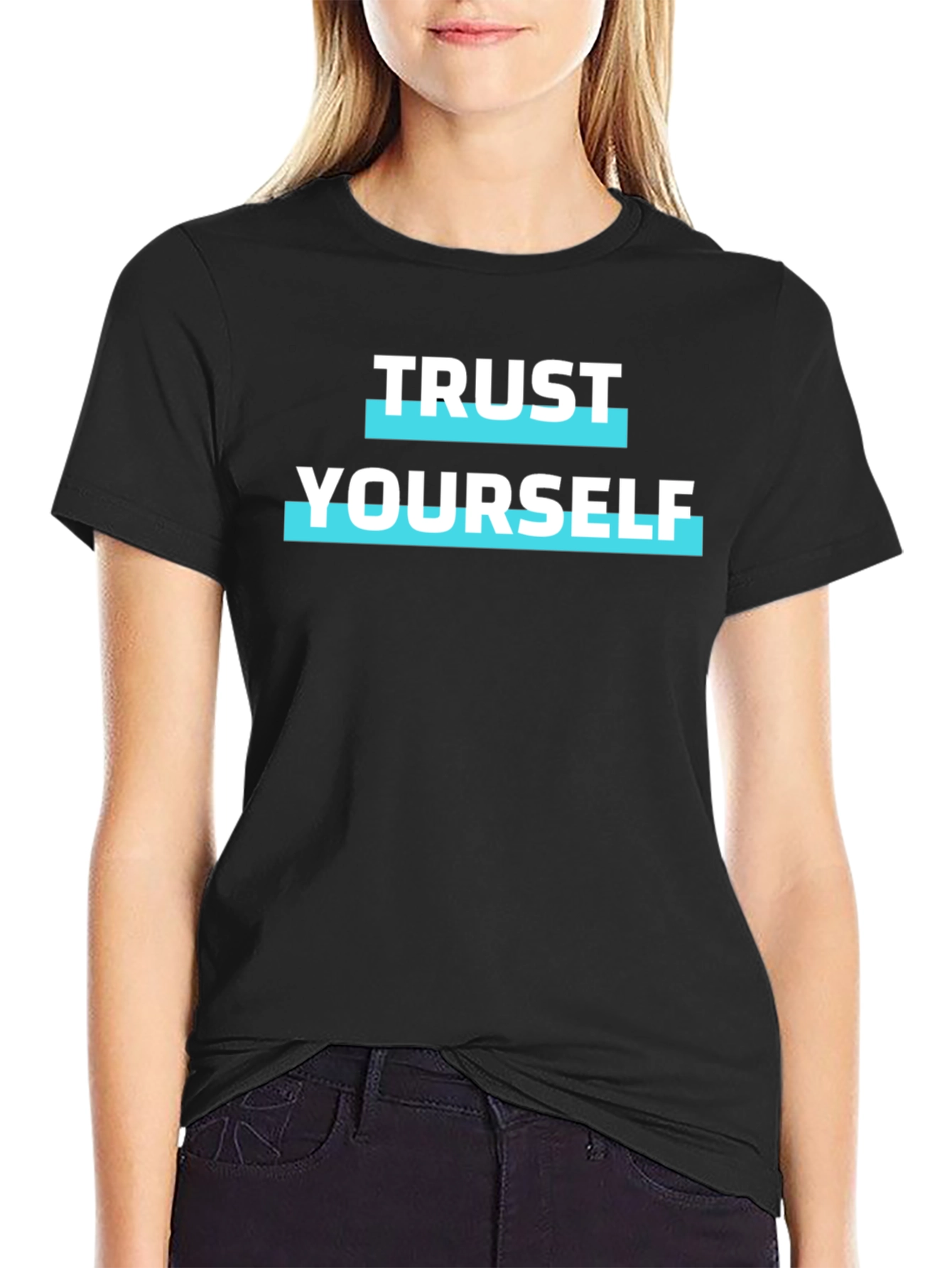 Trust Yourself Graphic Tee - Motivational Black T-Shirt