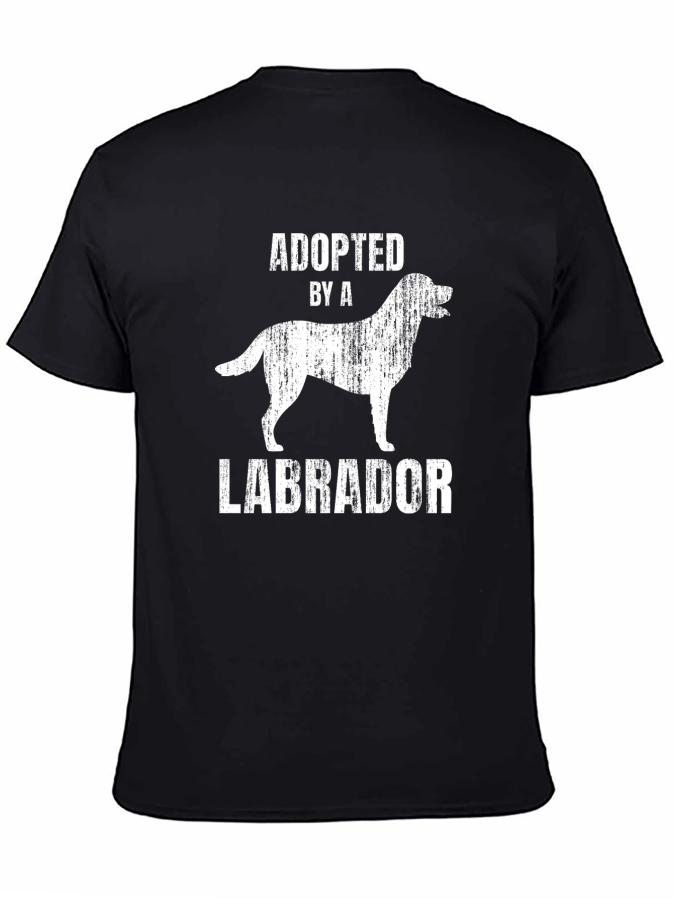 Adopted by a Labrador T-Shirt - Black
