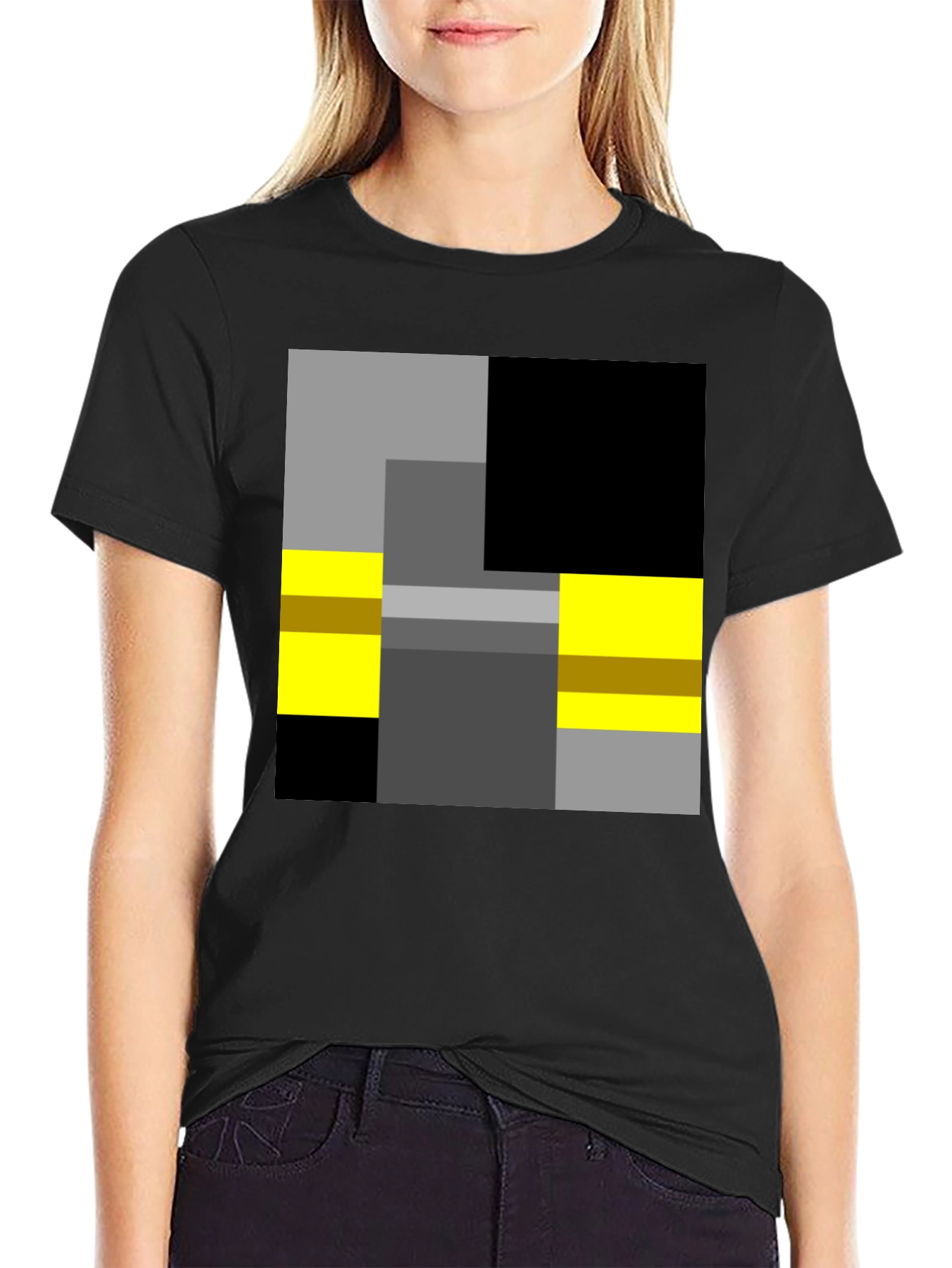 Abstract Geometric Block T-Shirt