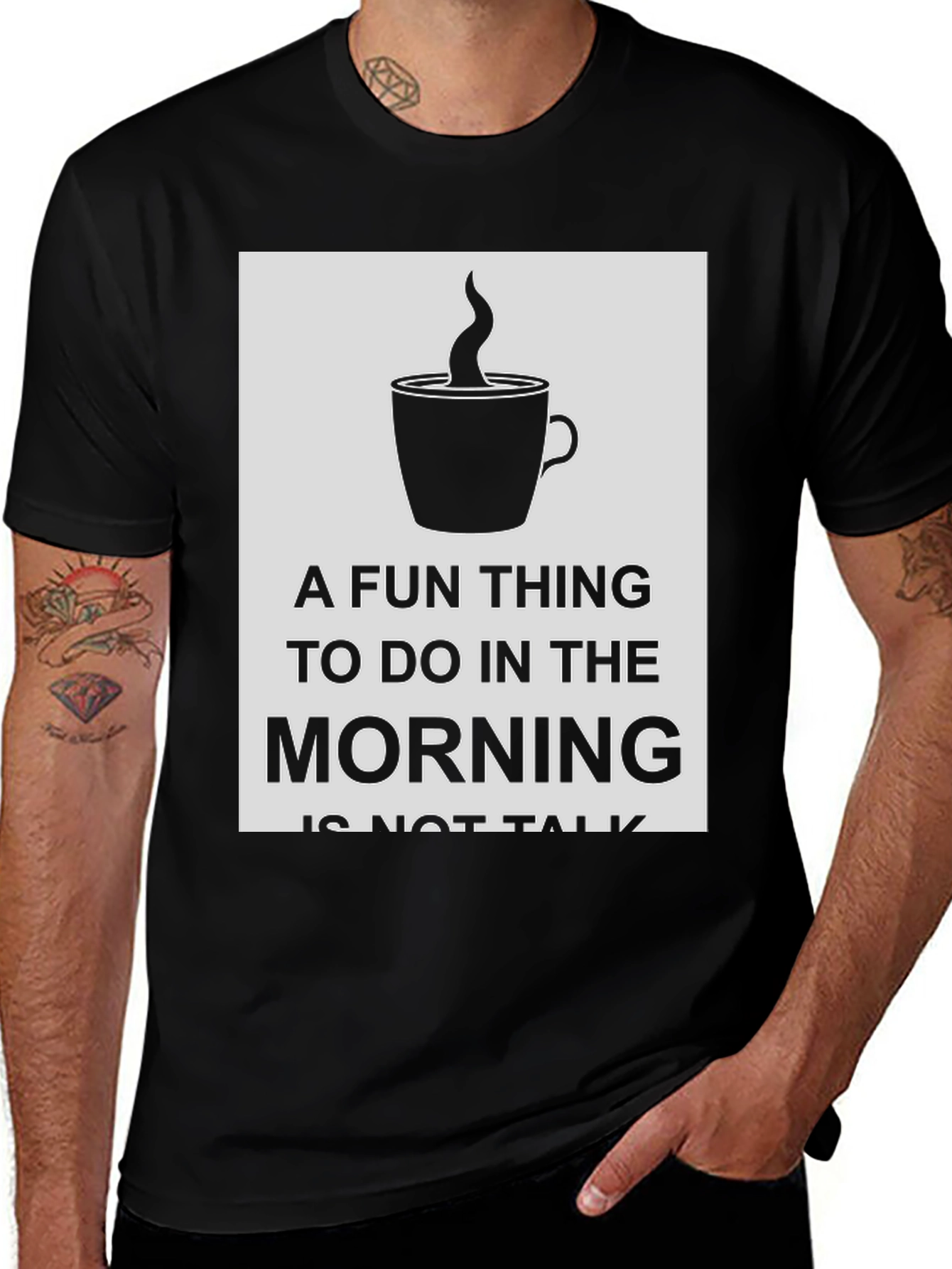 Funny Morning Coffee Graphic T-Shirt