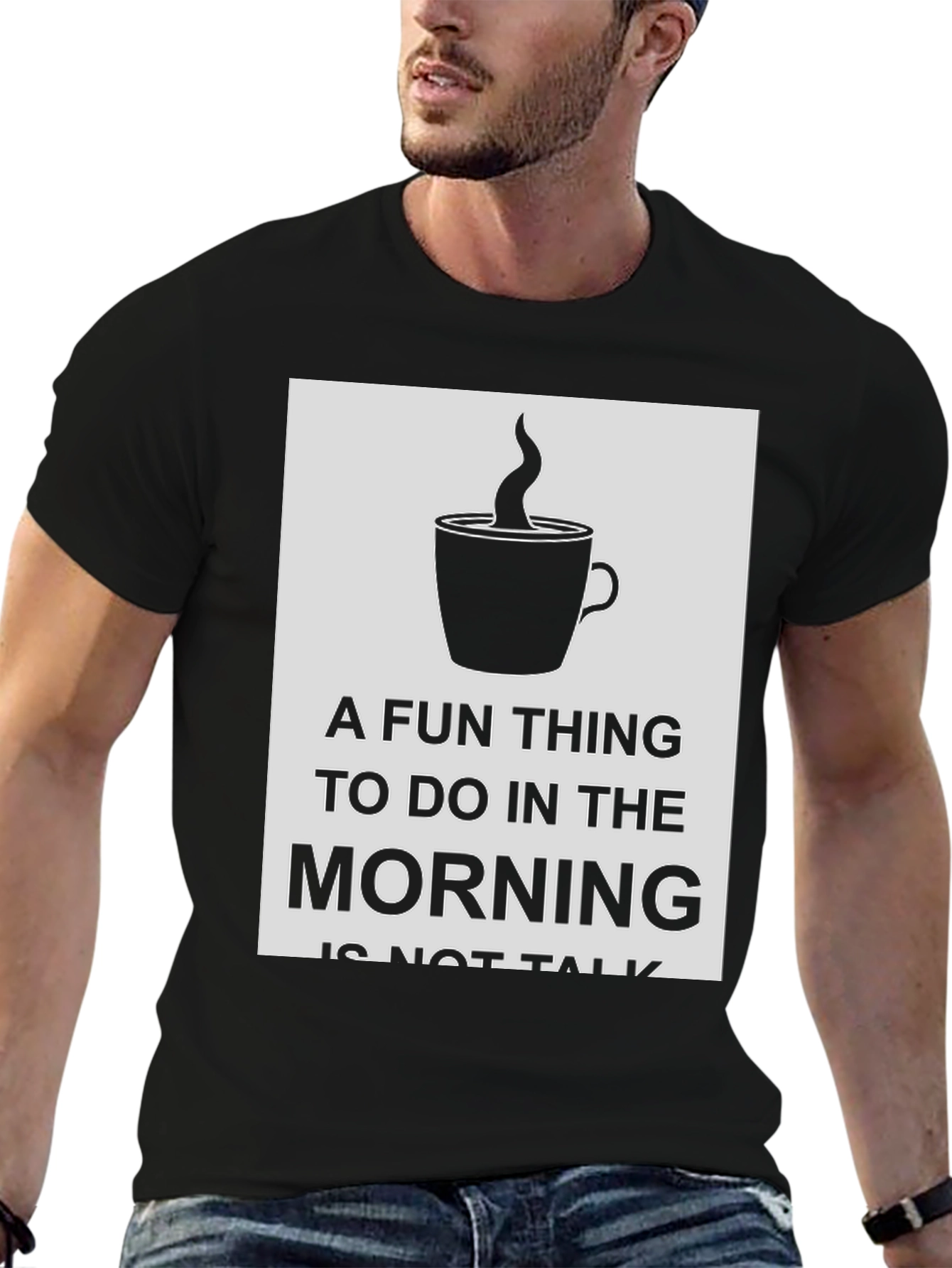 Funny Morning Coffee Graphic T-Shirt