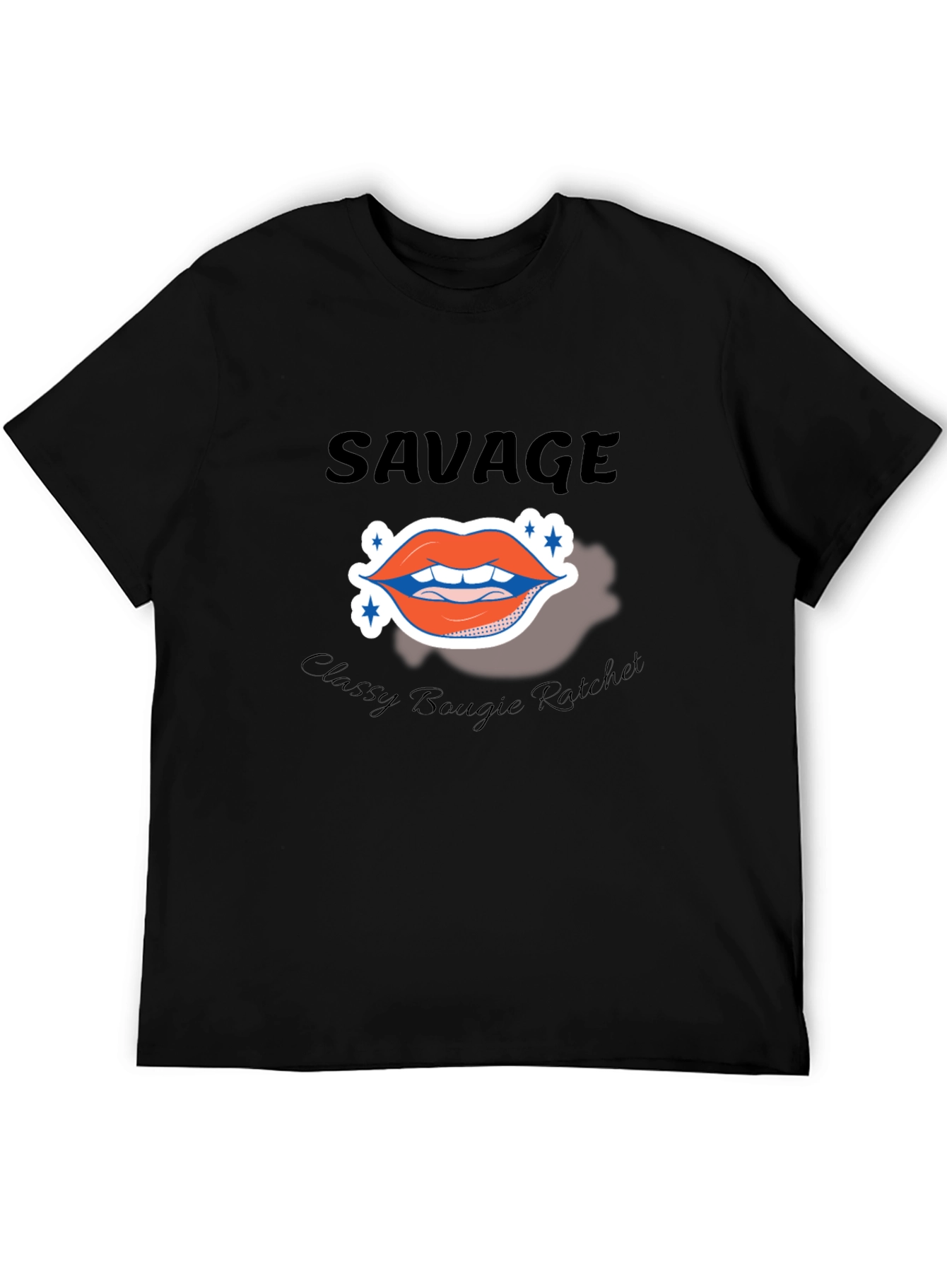 Savage Lips Graphic T-Shirt - Black
