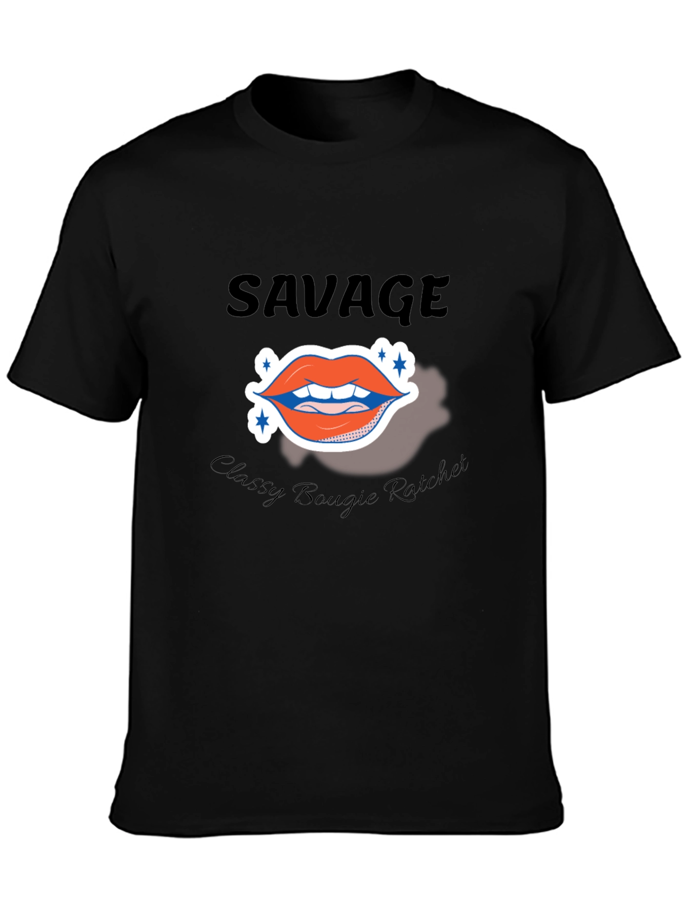 Savage Lips Graphic T-Shirt - Black