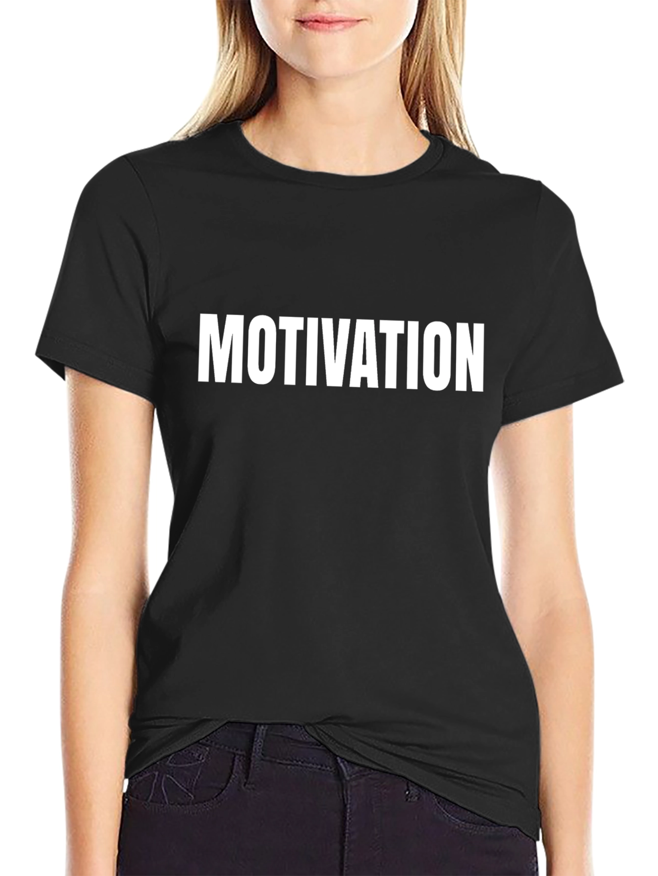Motivational Black Graphic Tee