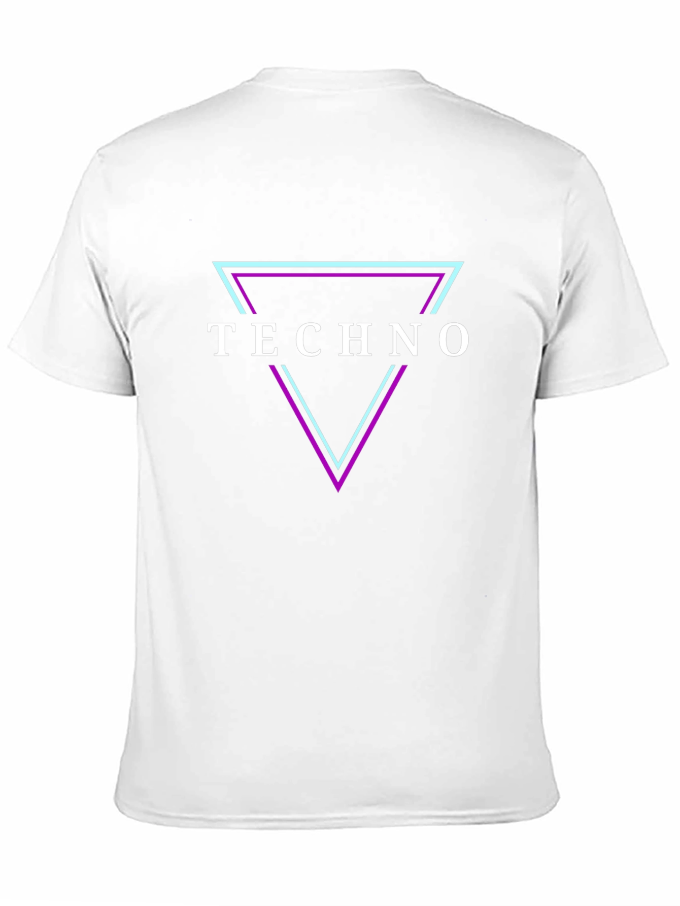Techno T-Shirt: Triangle Design - Black Cotton Tee