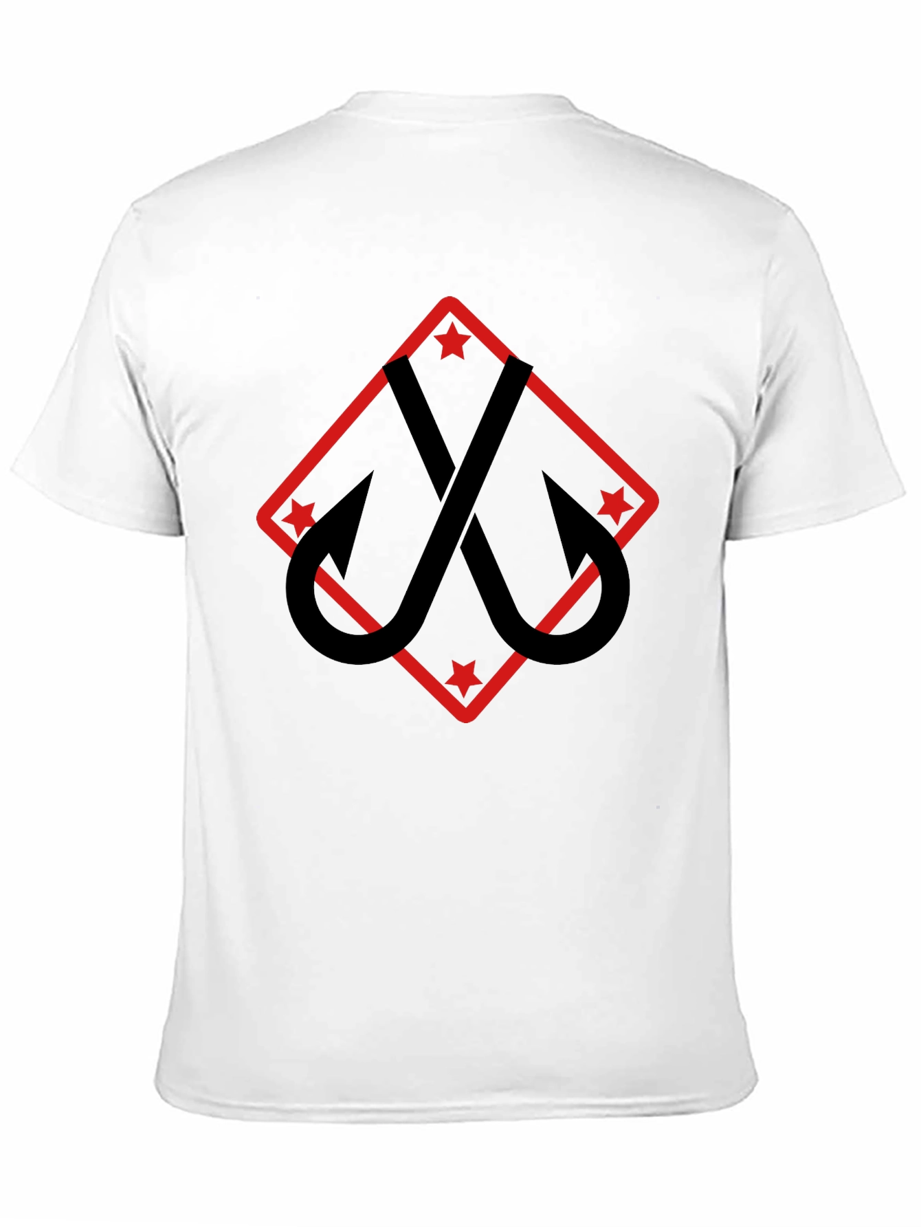 Fishing Hooks Tee - Black Cotton Graphic T-Shirt