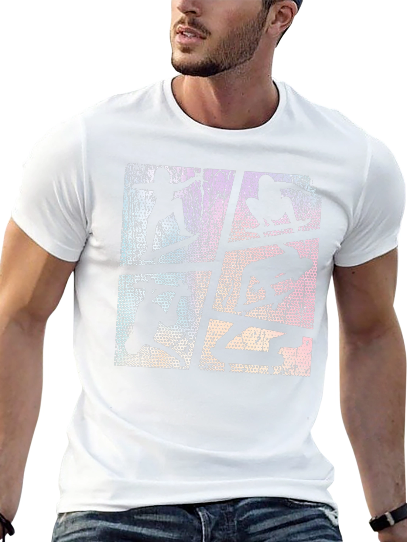 Skateboarding Silhouette Graphic Tee - Retro Style
