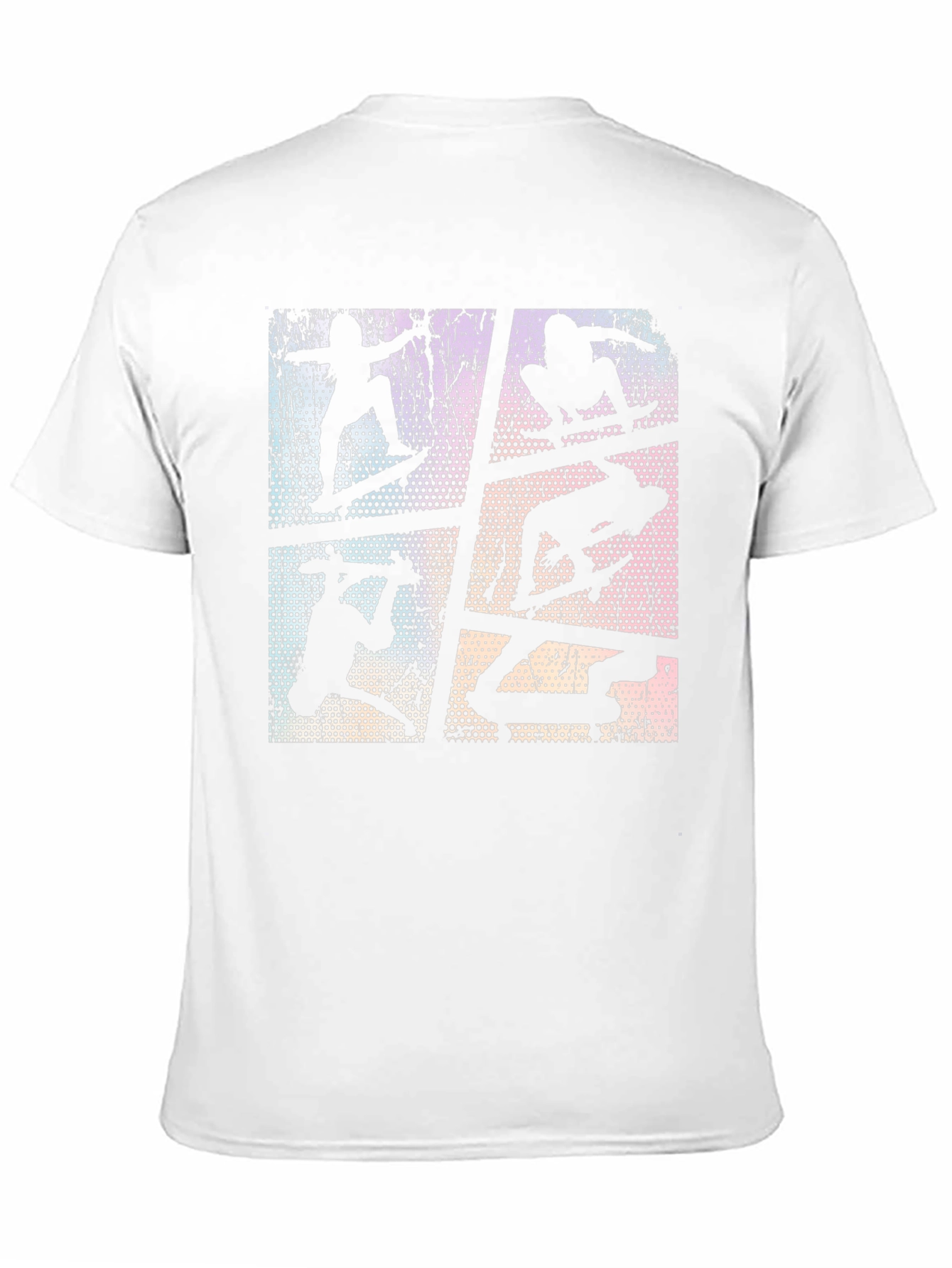 Skateboarding Silhouette Graphic Tee - Retro Style