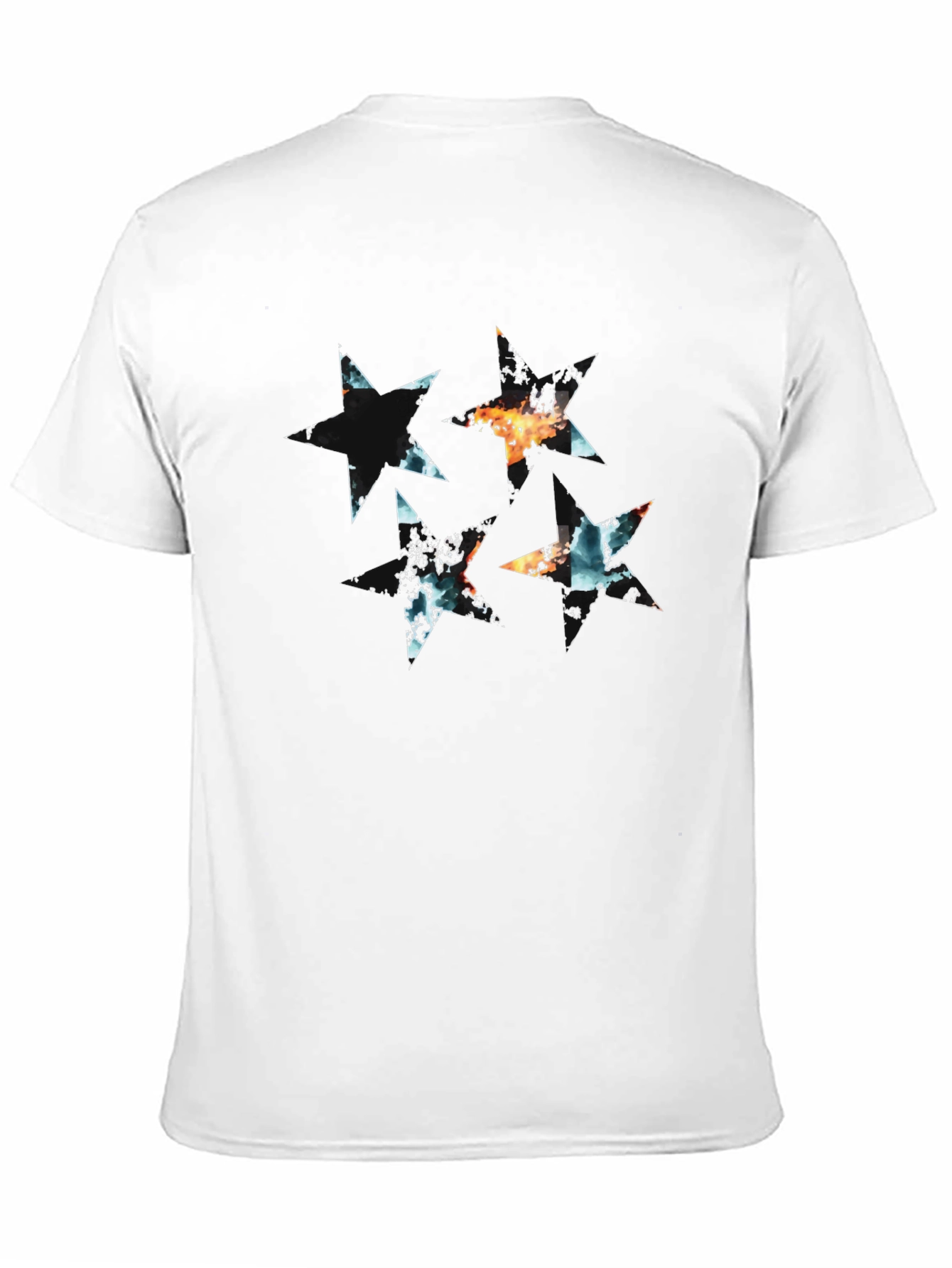 Abstract Star Graphic Black T-Shirt