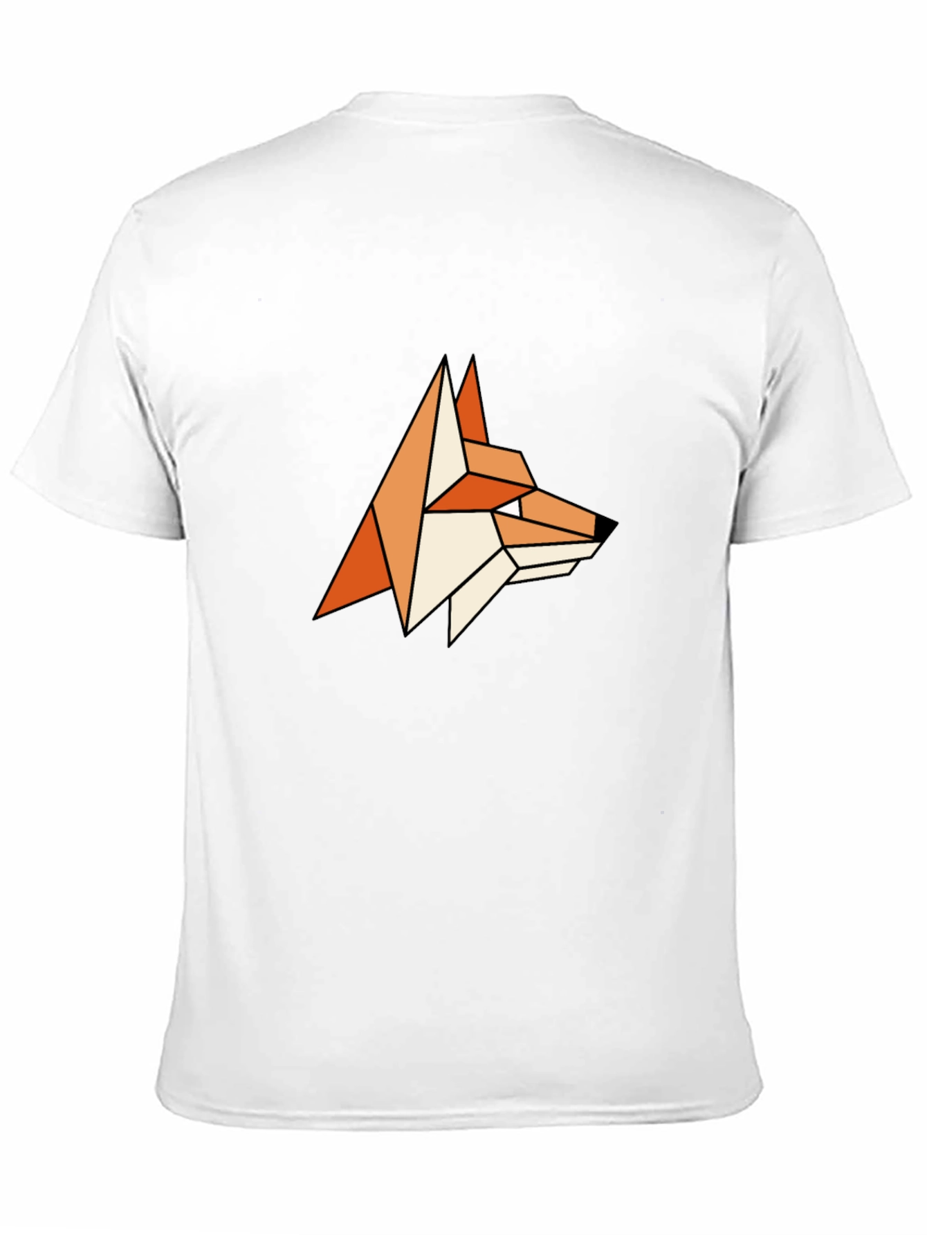 Geometric Fox Graphic Tee - Stylish Mens T-Shirt