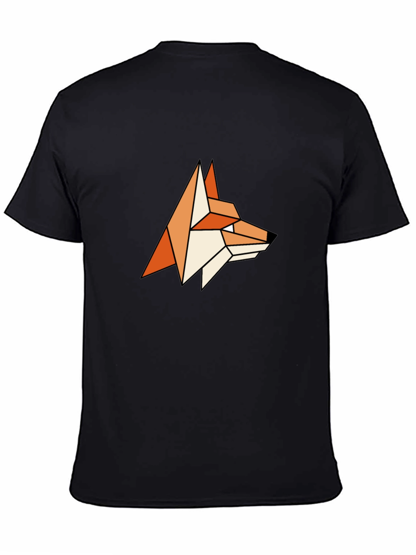 Geometric Fox Graphic Tee - Stylish Mens T-Shirt