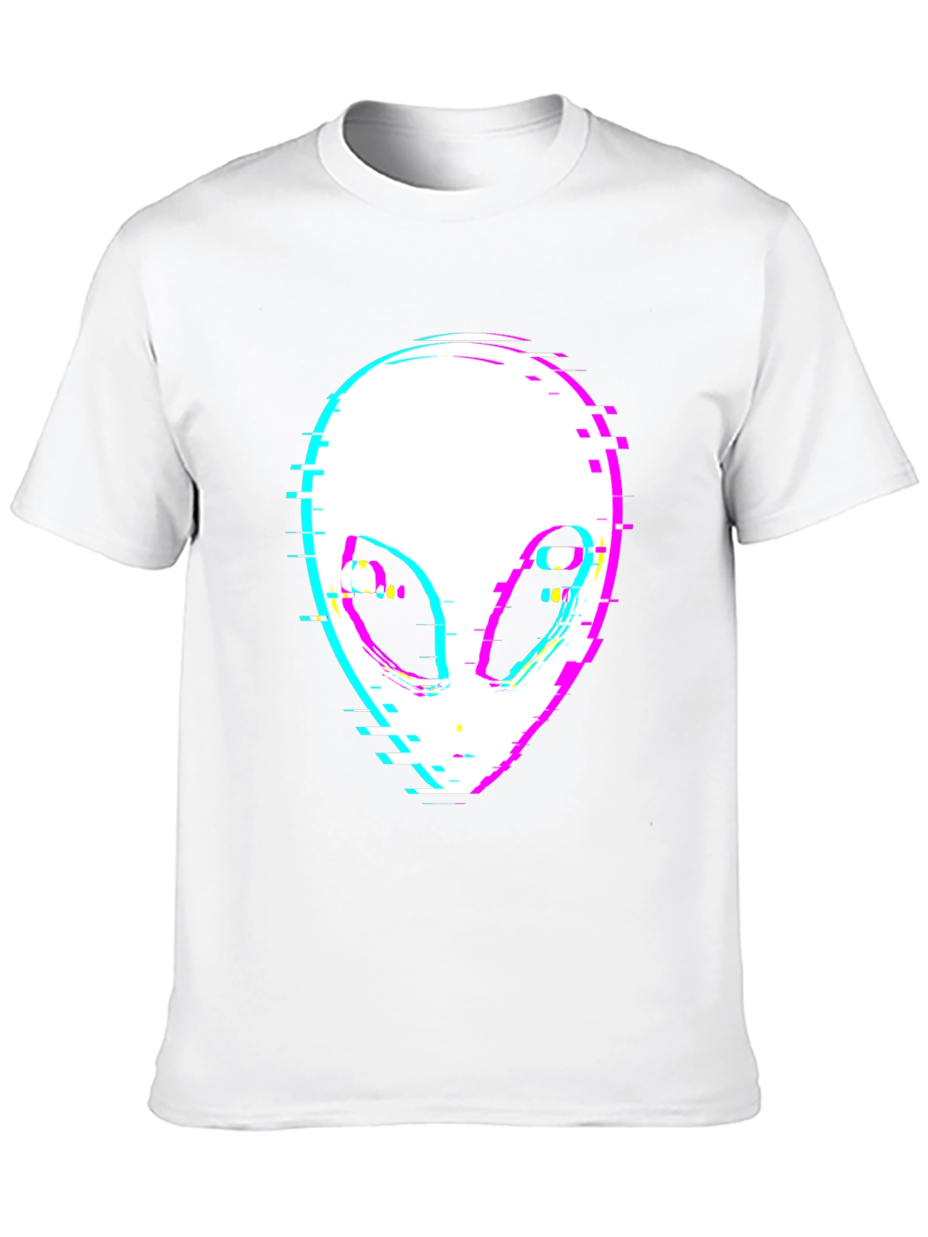 Glitch Alien Graphic Tee - Black T-Shirt