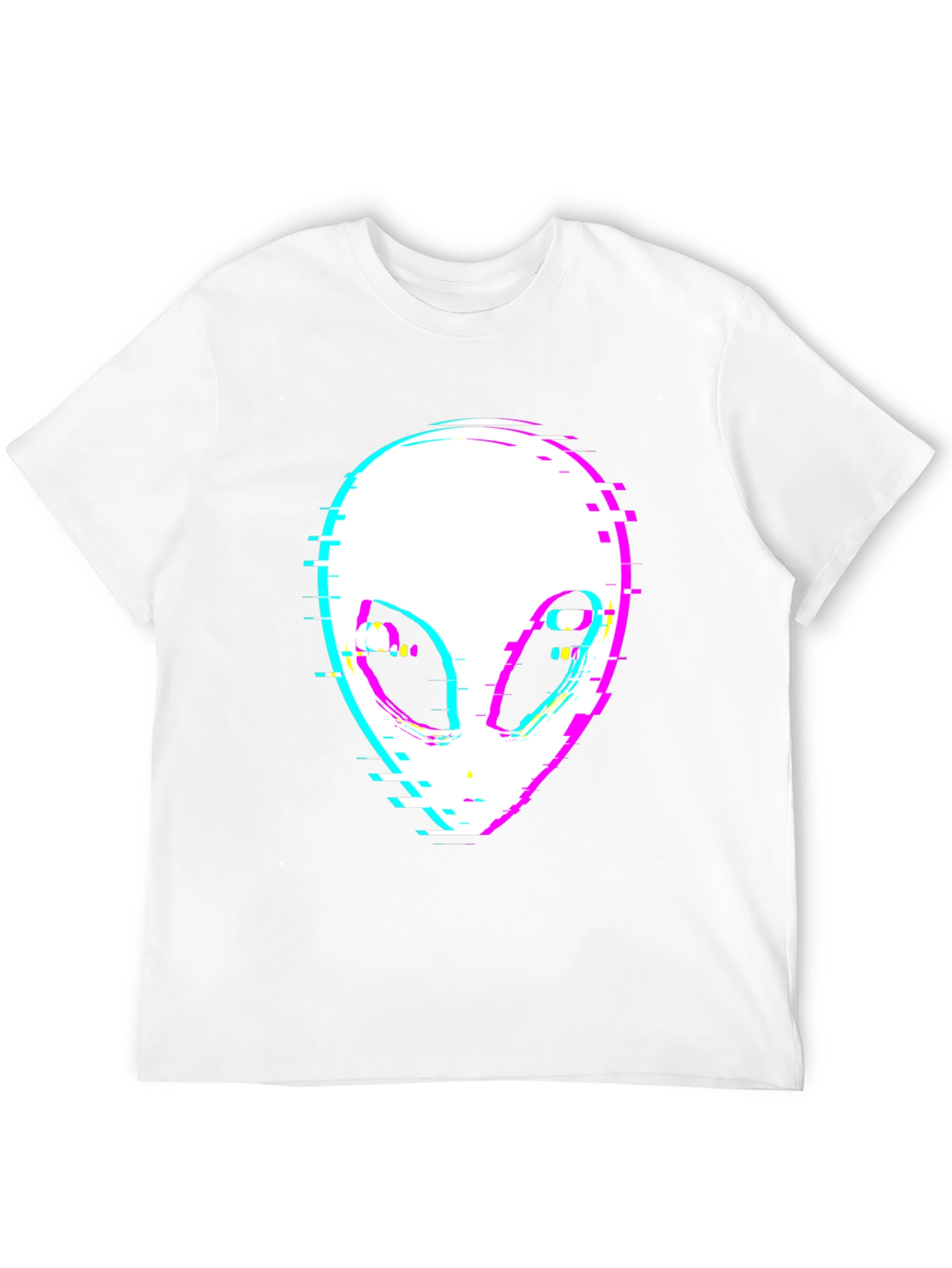 Glitch Alien Graphic Tee - Black T-Shirt