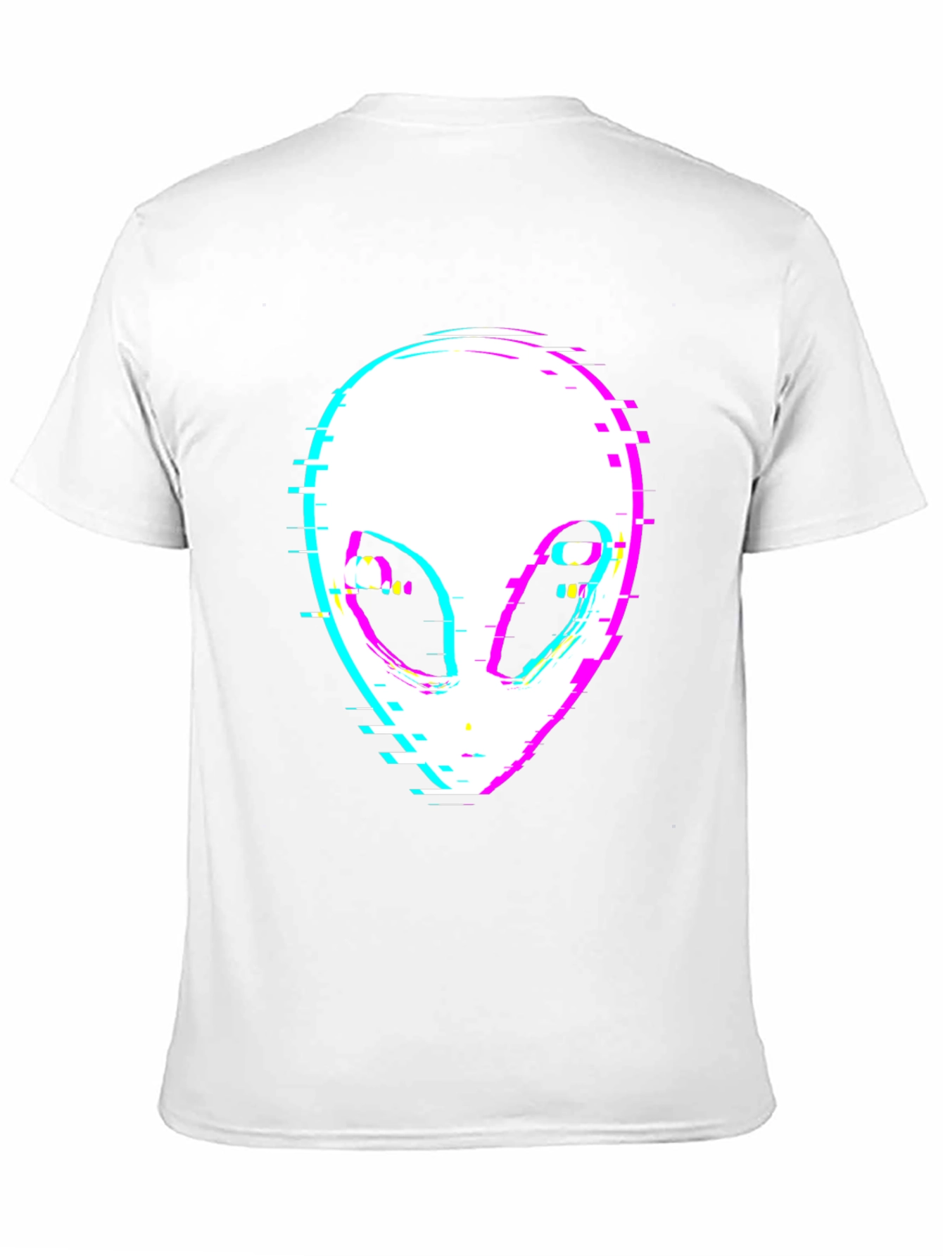 Glitch Alien Graphic Tee - Black T-Shirt