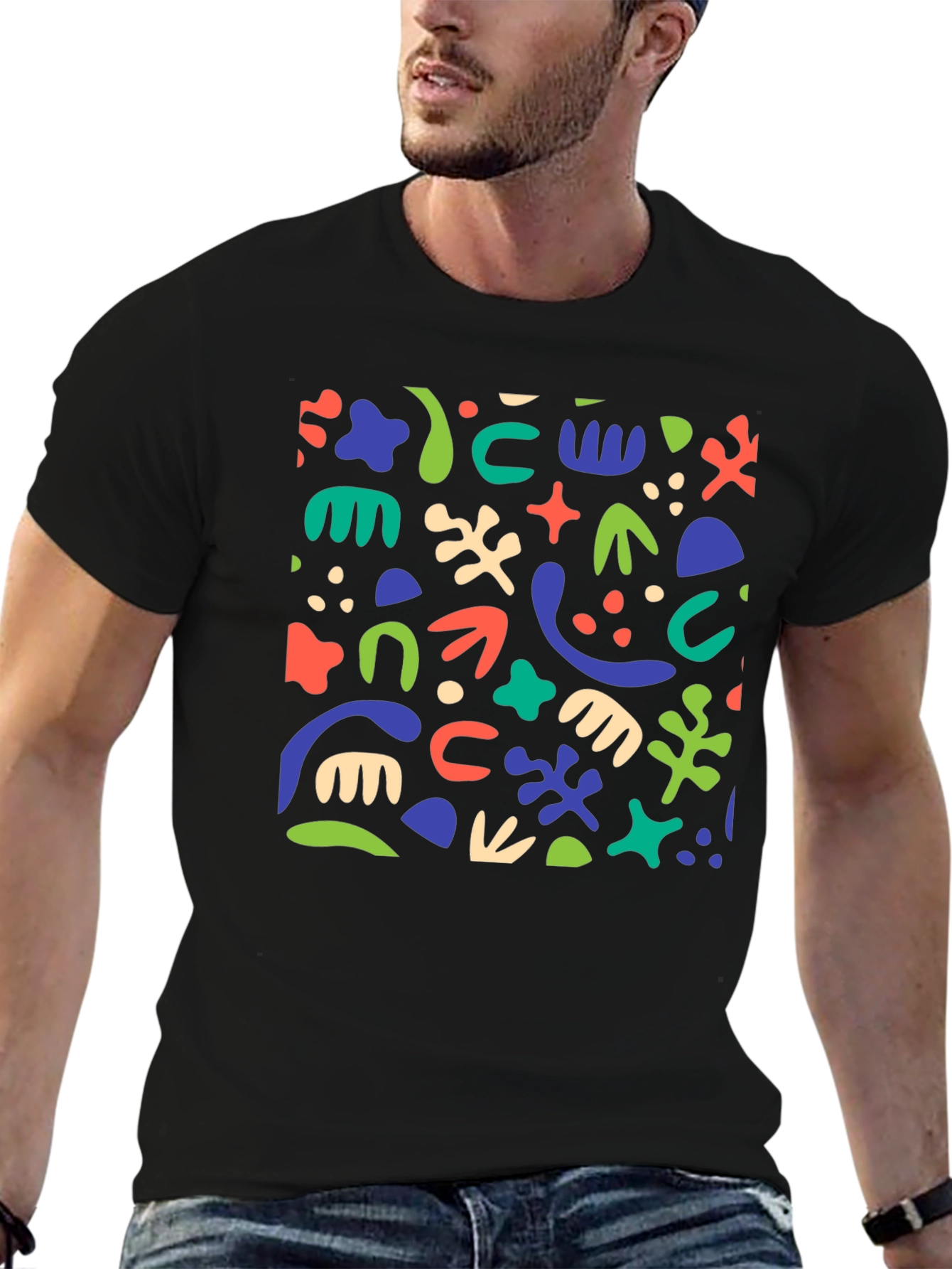 Abstract Art Black T-Shirt