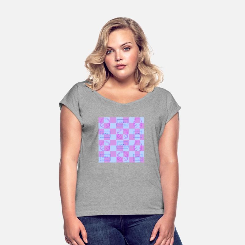 1980's Music Checkerboard - blue and purple
