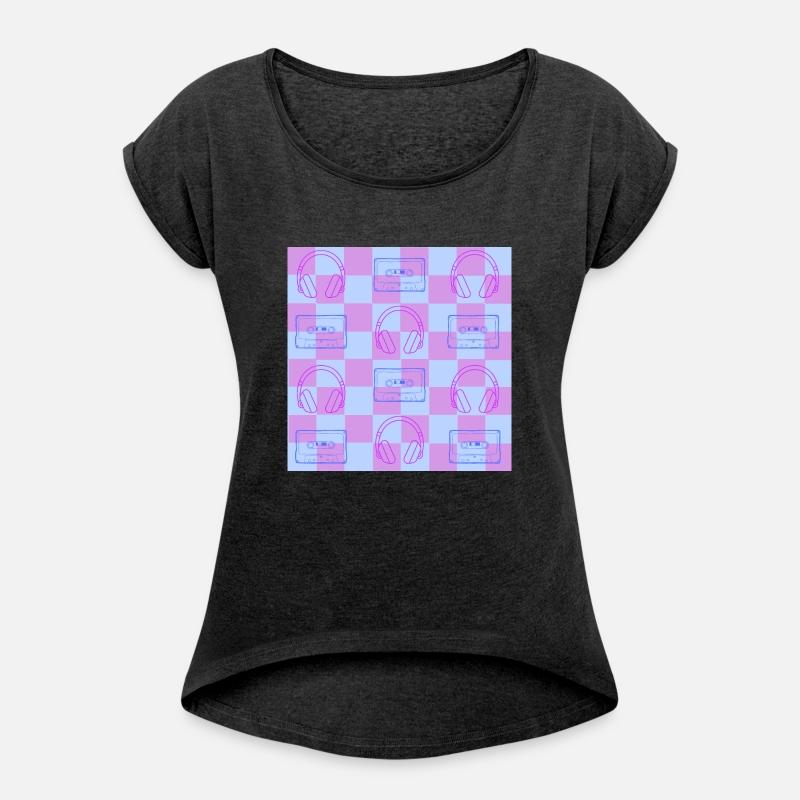 1980's Music Checkerboard - blue and purple