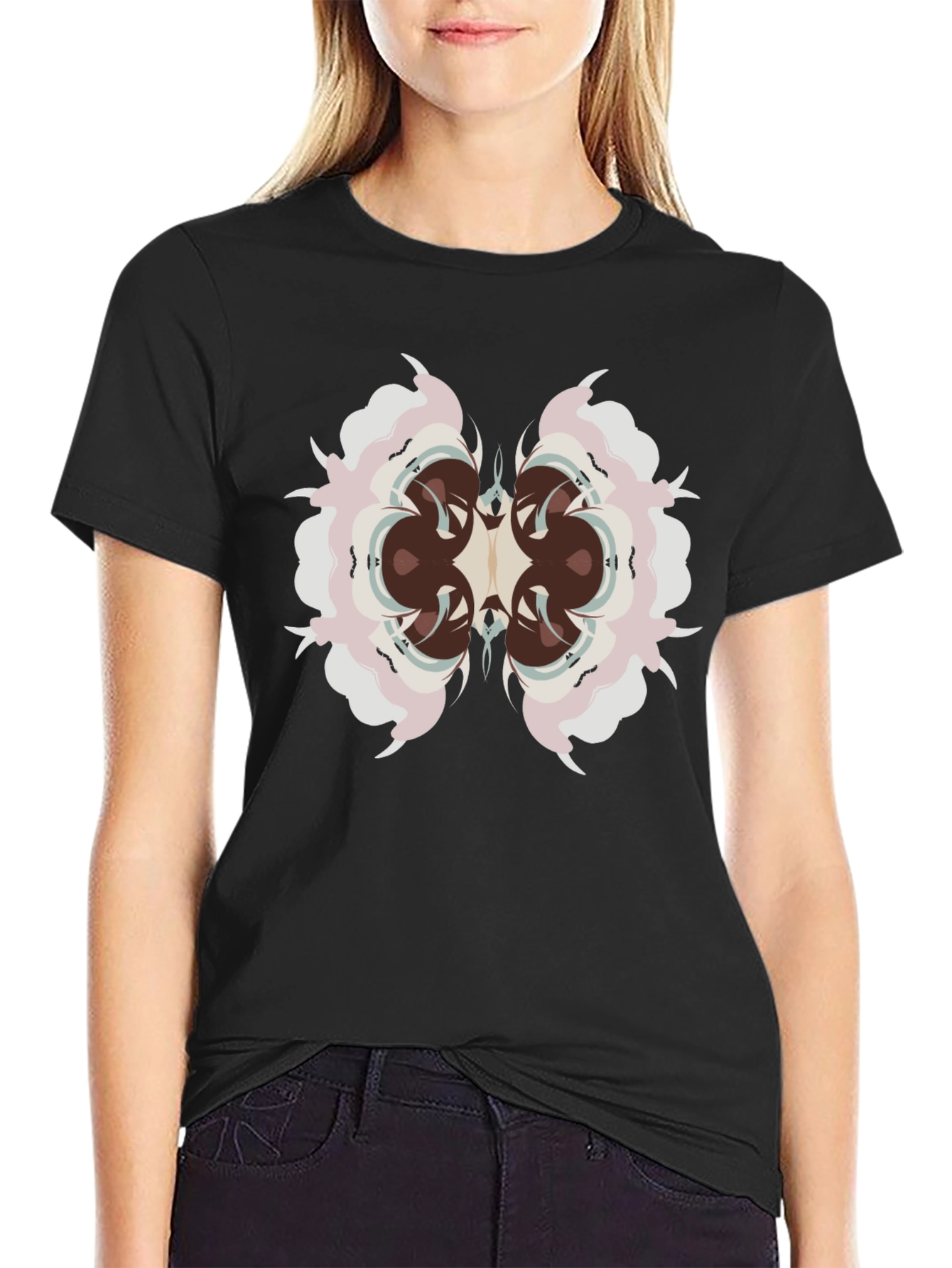 Abstract Black Tee: Eye-Catching Graphic Design