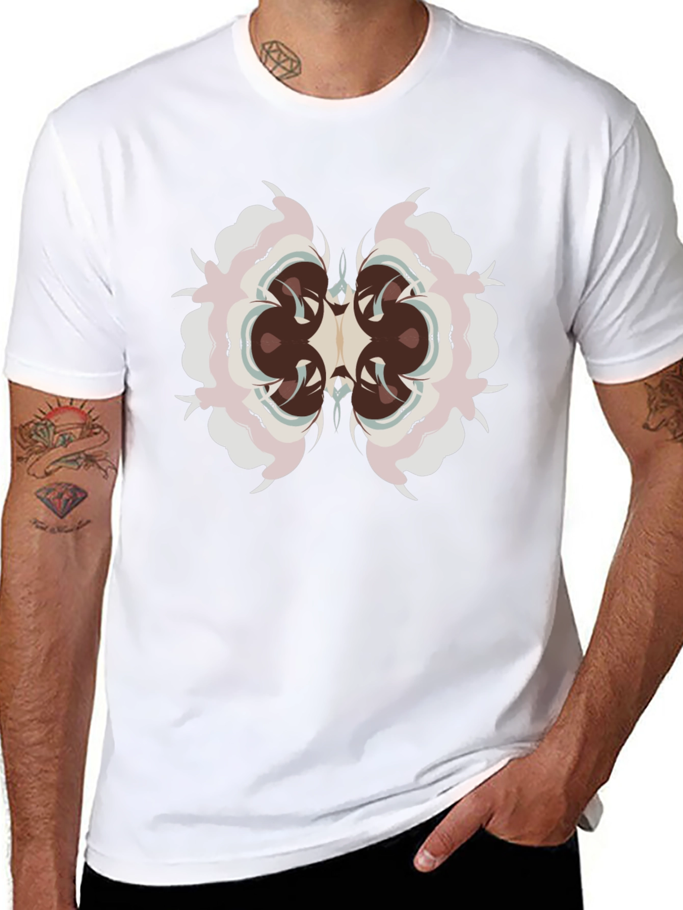 Abstract Black Tee: Eye-Catching Graphic Design