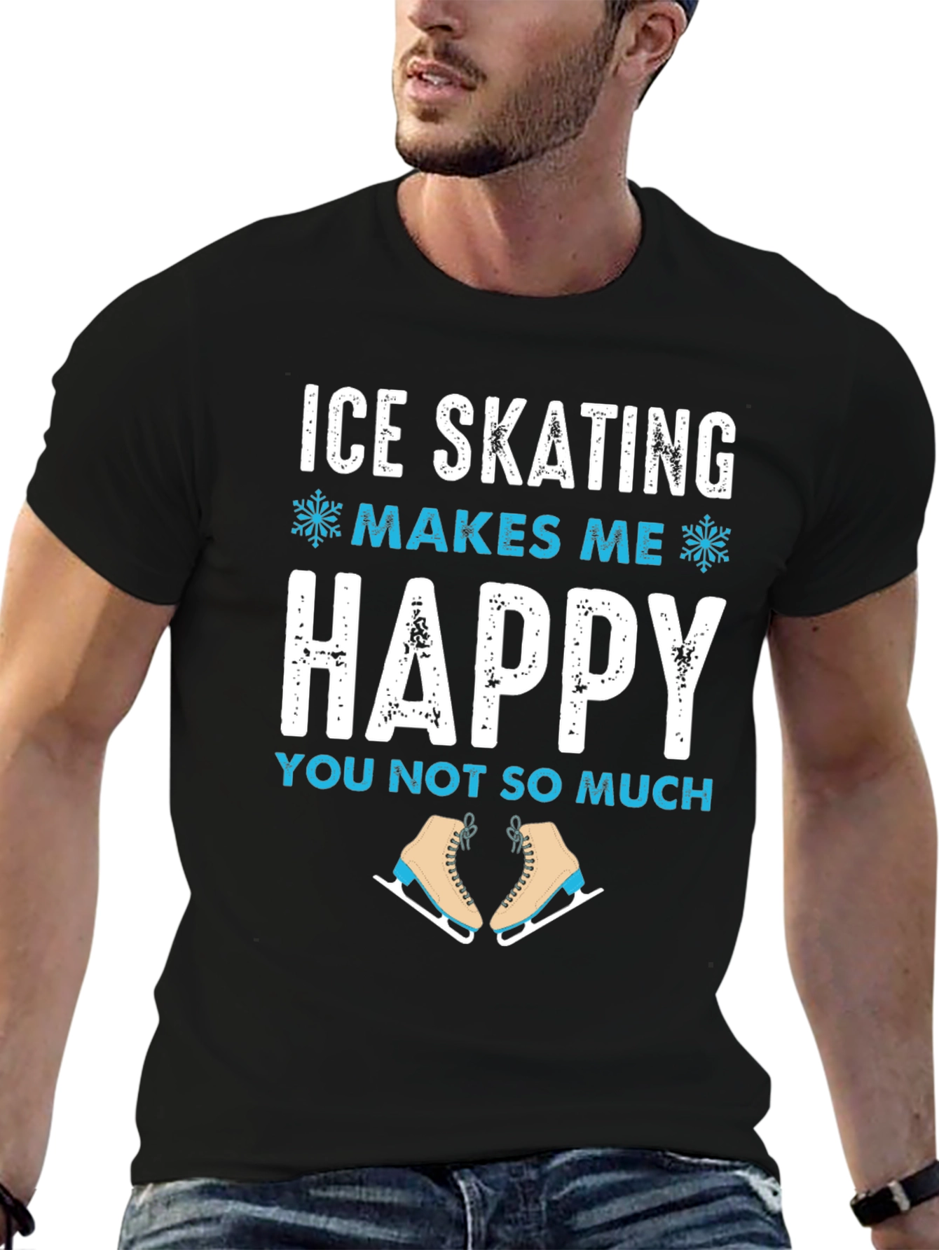 Ice Skating Makes Me Happy T-Shirt