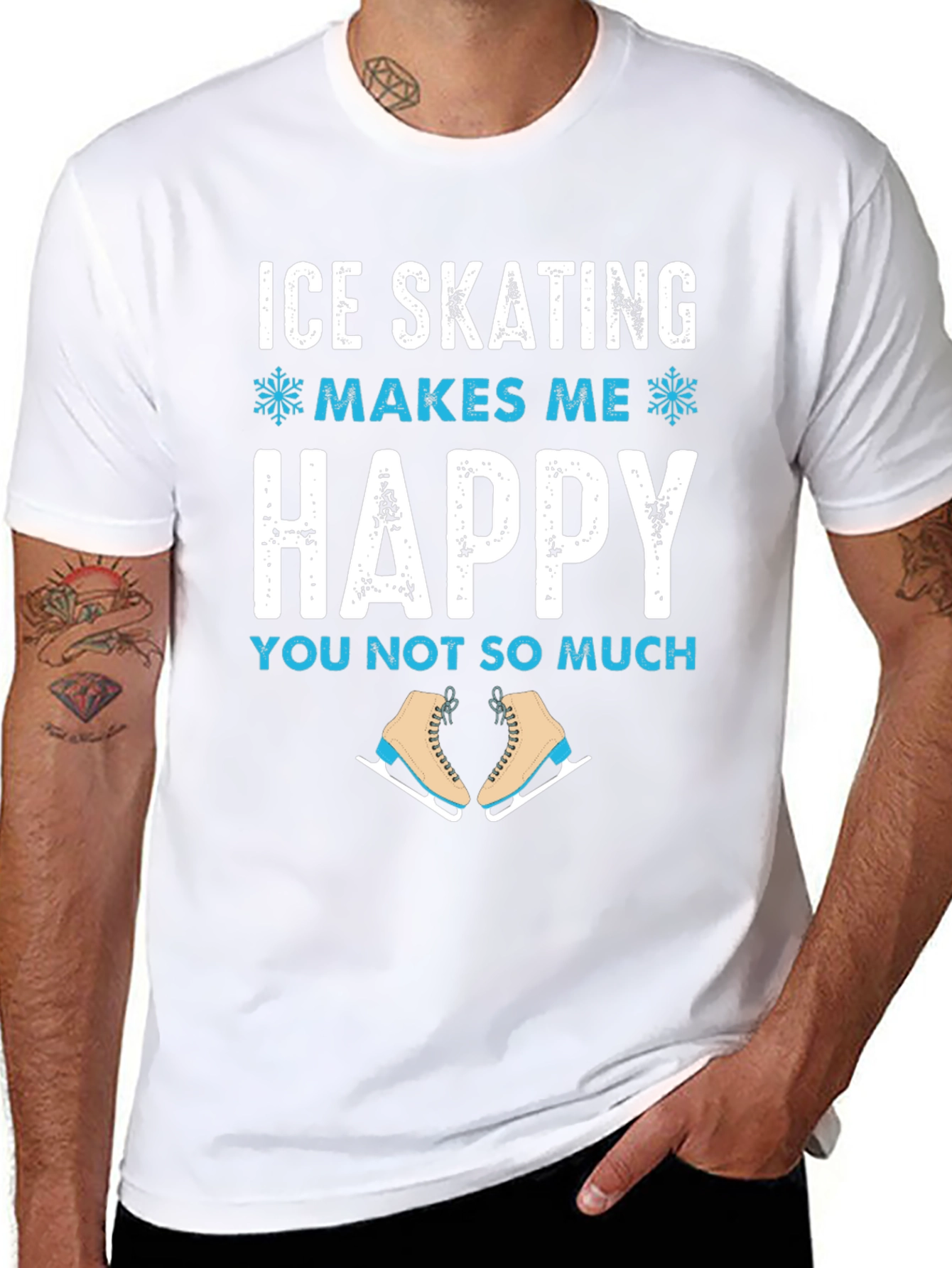 Ice Skating Makes Me Happy T-Shirt
