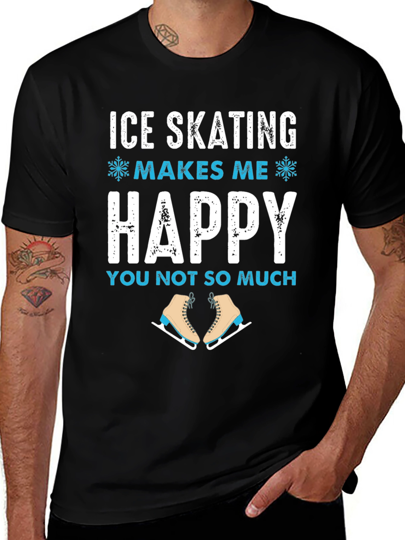 Ice Skating Makes Me Happy T-Shirt