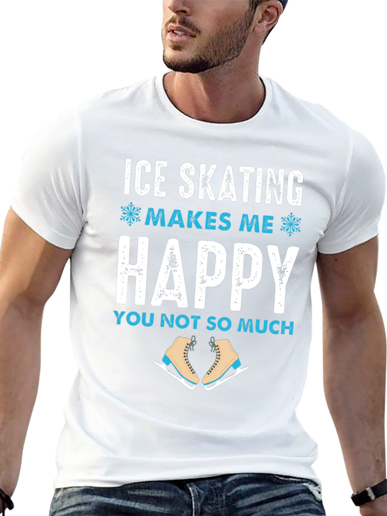 Ice Skating Makes Me Happy T-Shirt