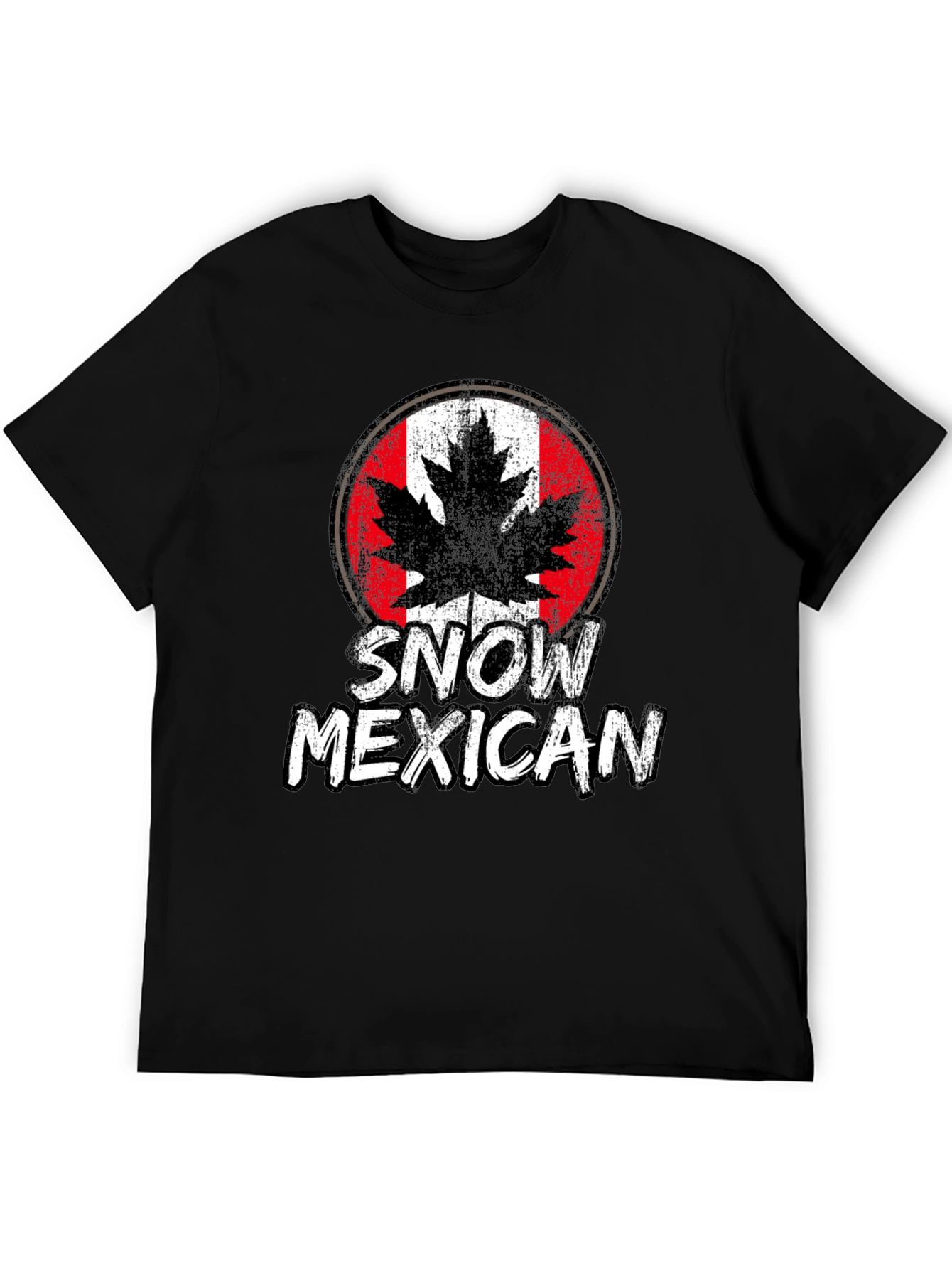 Snow Mexican Canada Flag Graphic T-Shirt