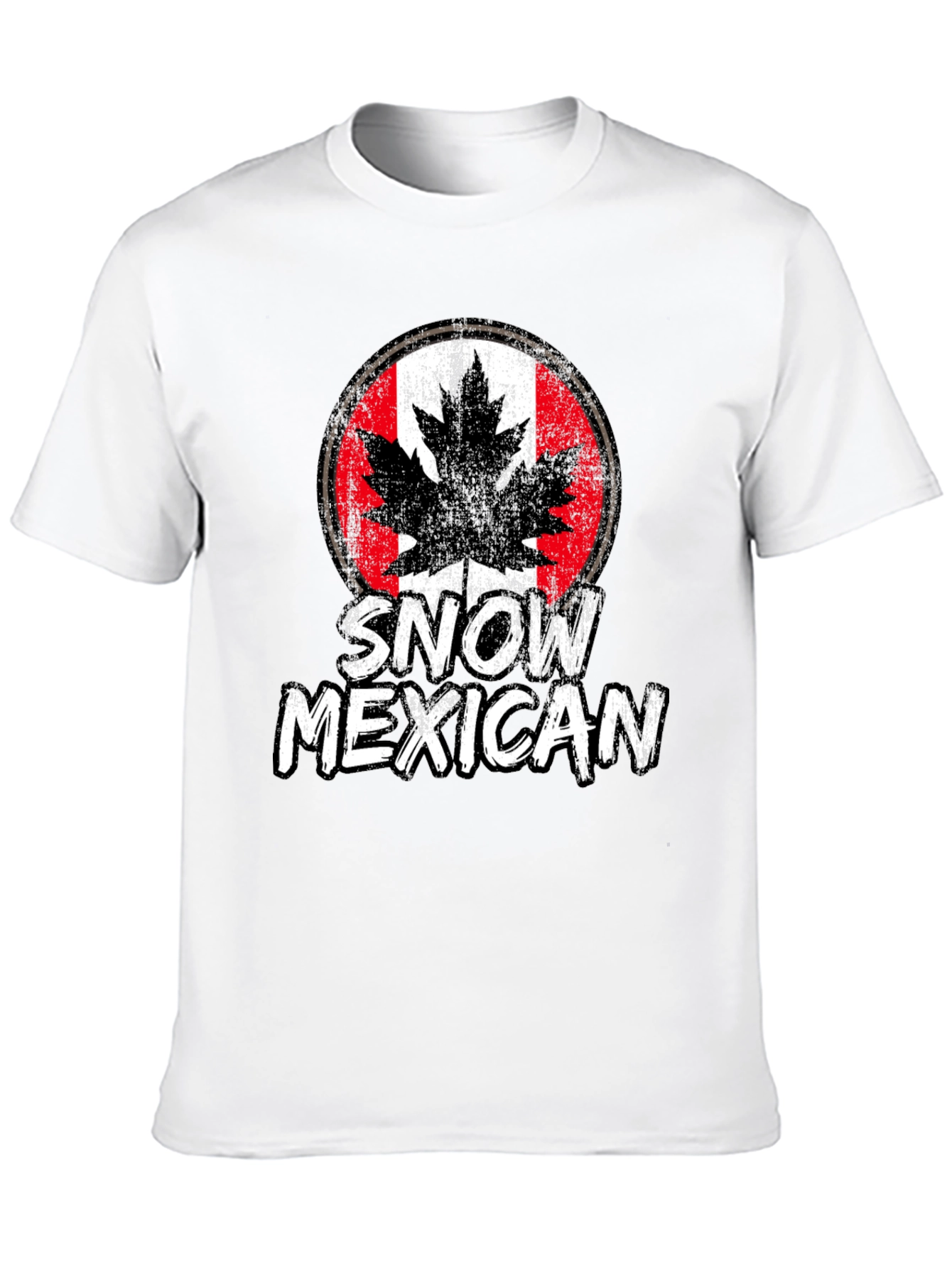 Snow Mexican Canada Flag Graphic T-Shirt