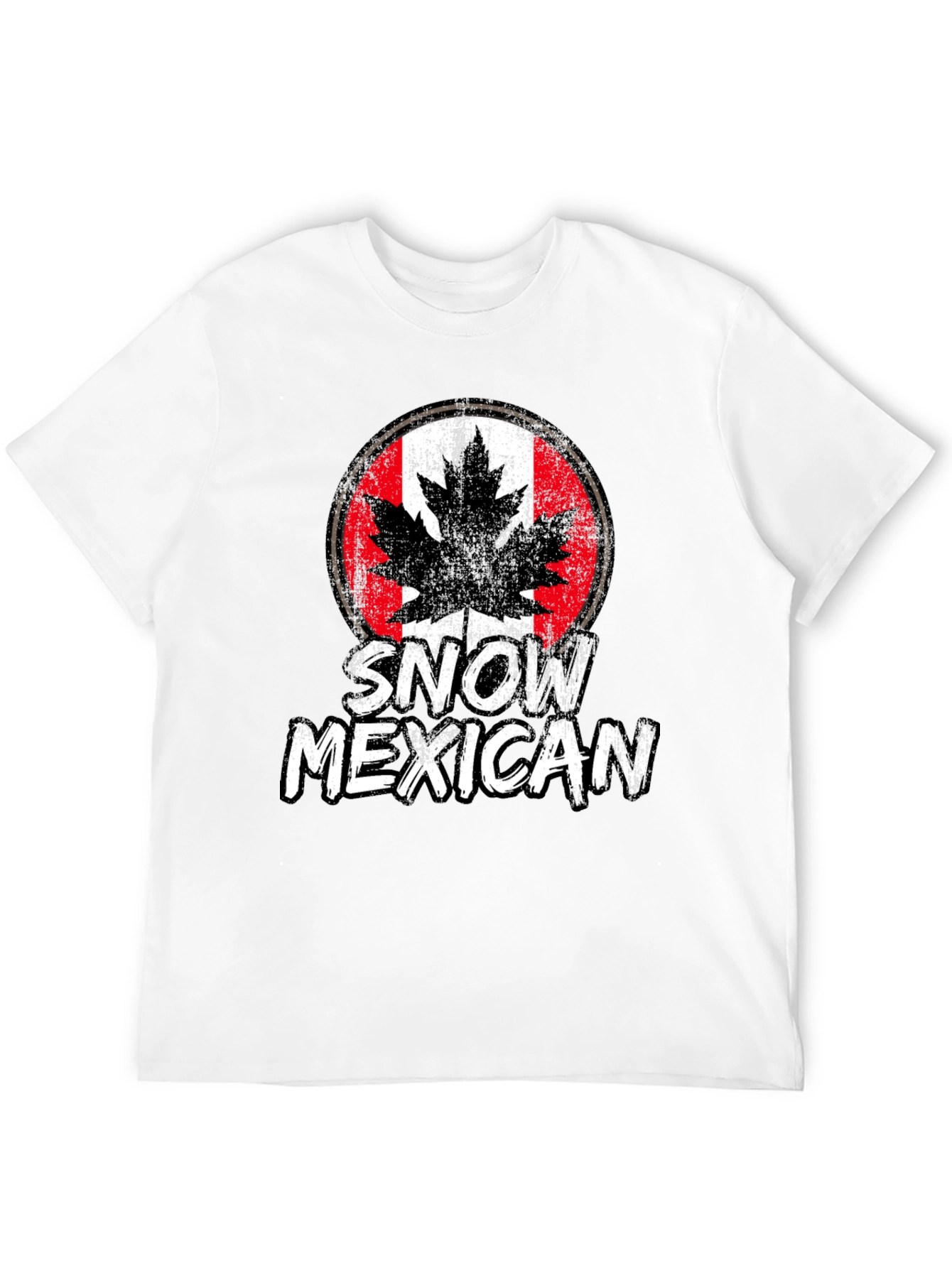 Snow Mexican Canada Flag Graphic T-Shirt